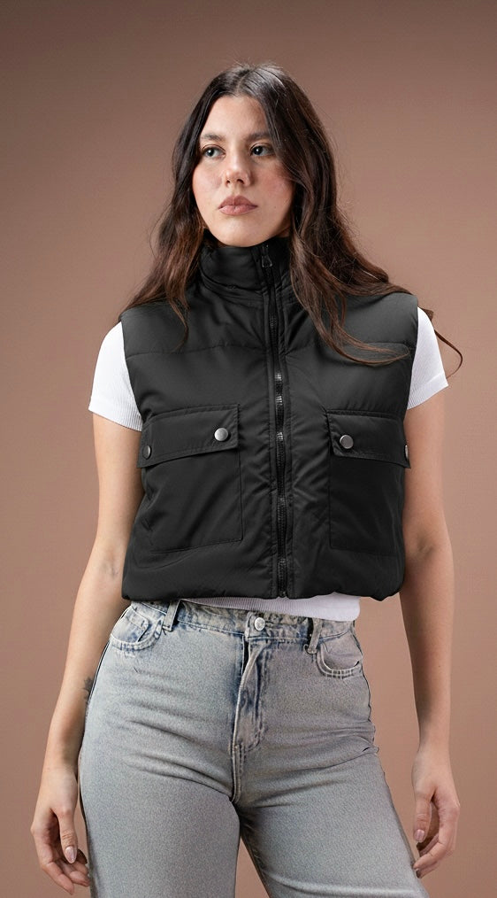 Vest puffer double face