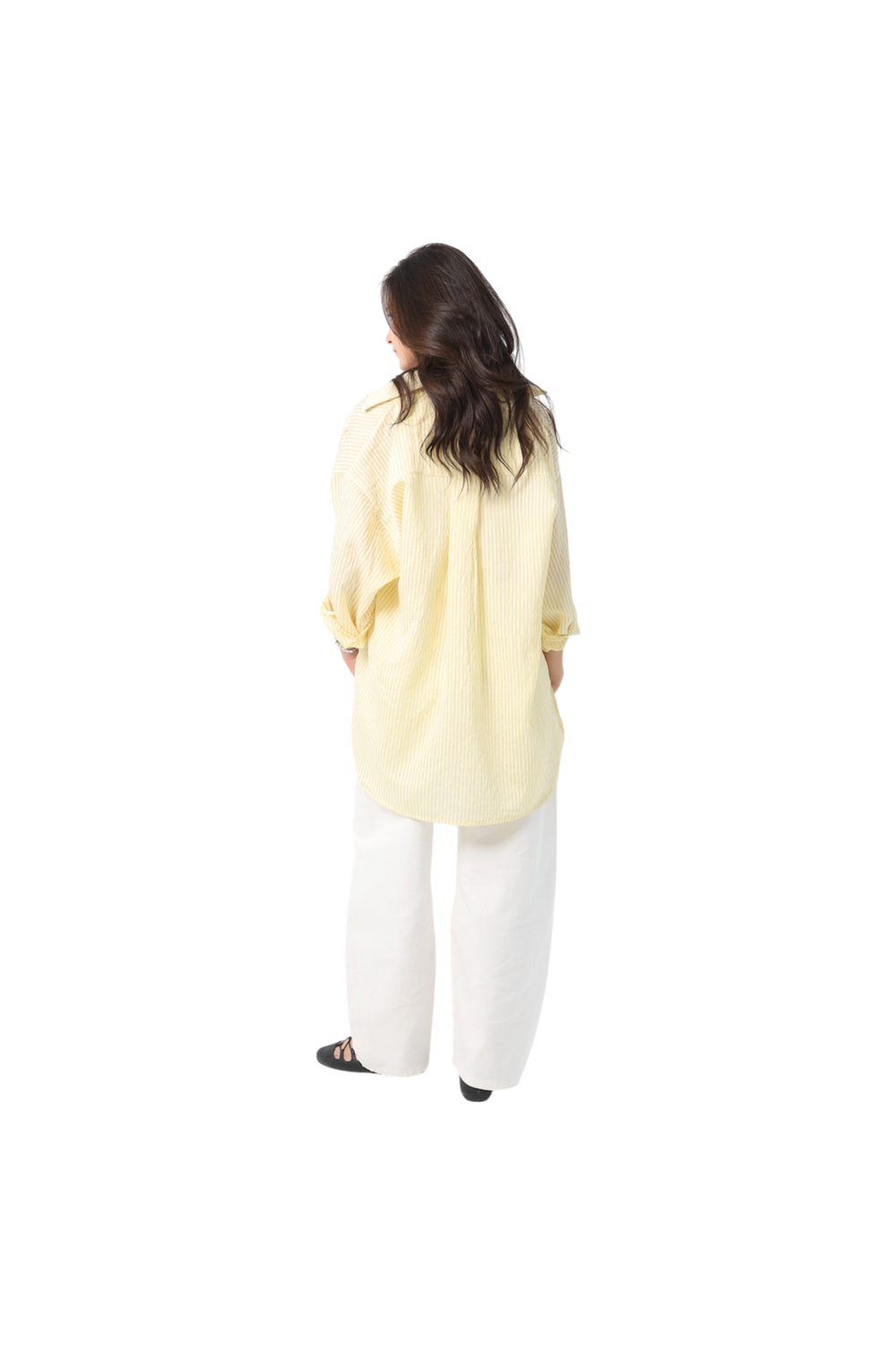 Oversize Striped Sheer Shirt