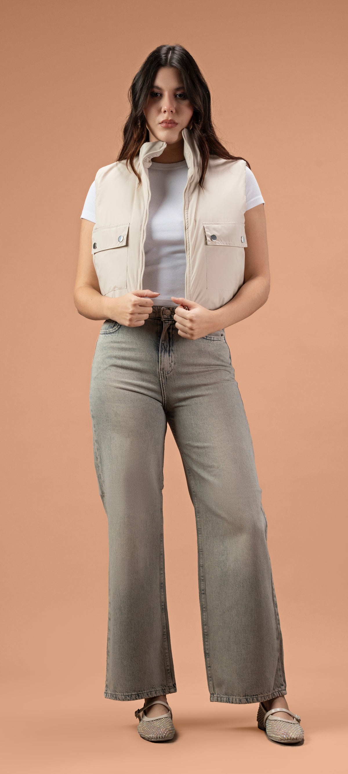 Vest puffer double face