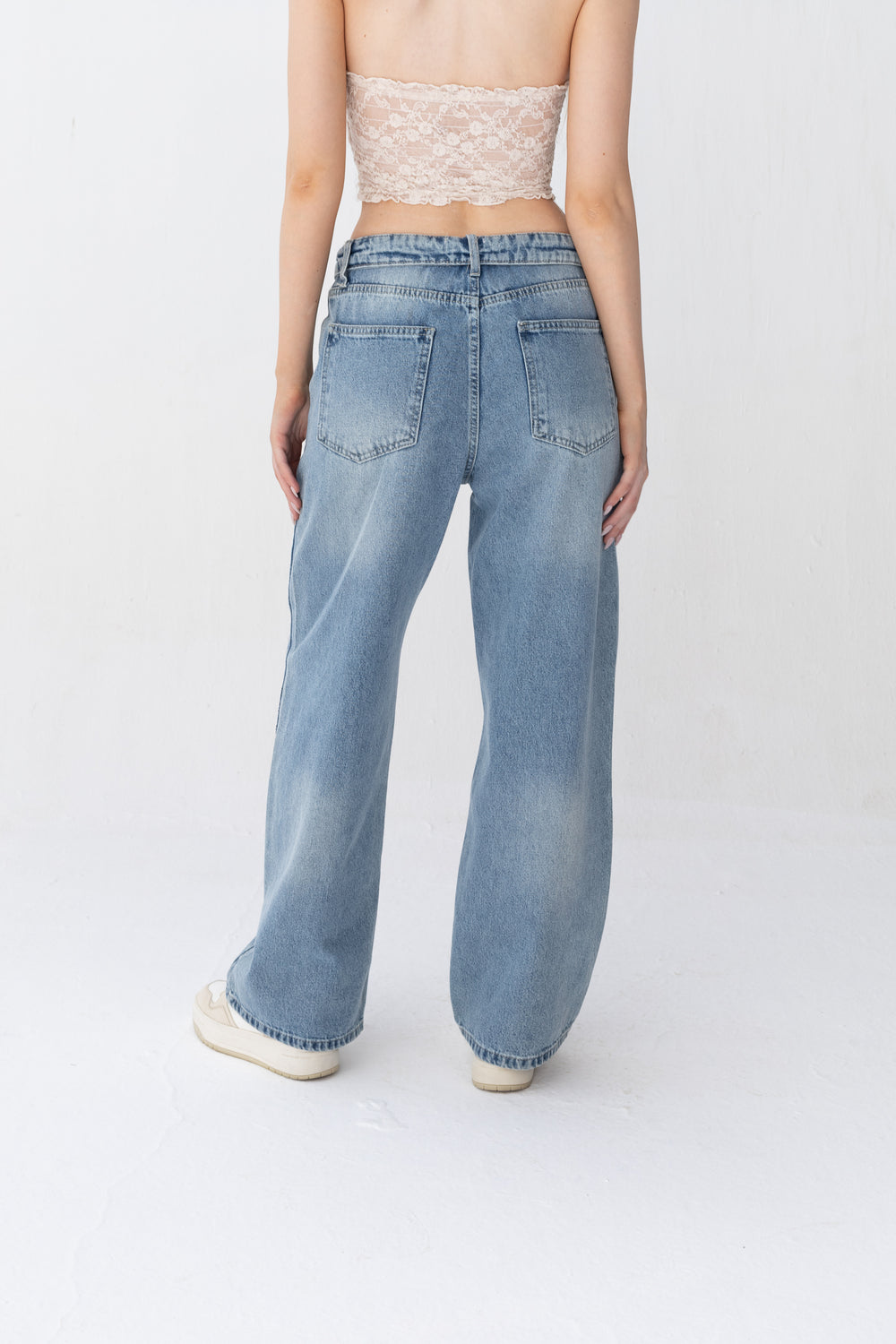 Invented Light Blue WaistBand Denim Jeans