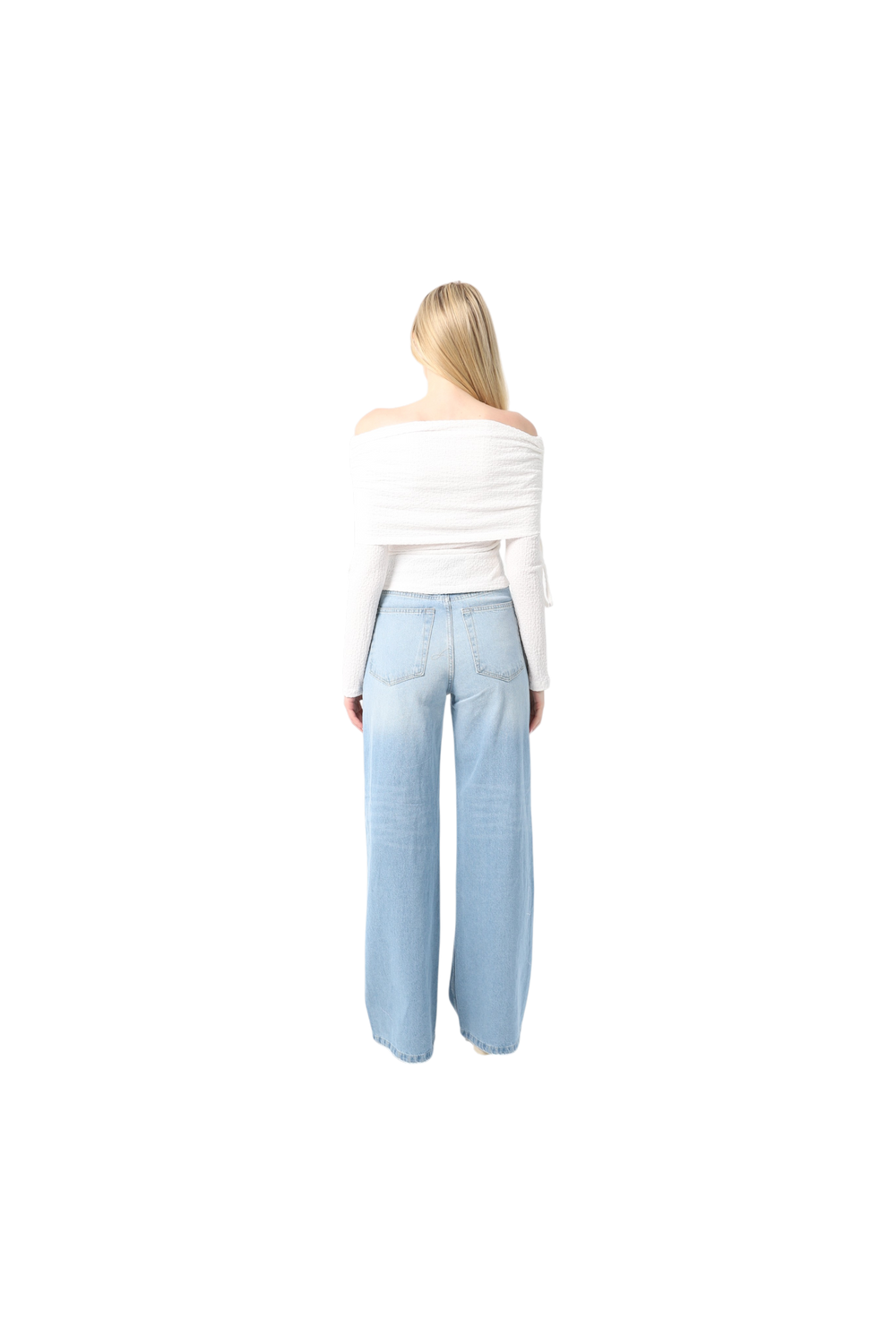 Crinkle Draped Shoulder Top