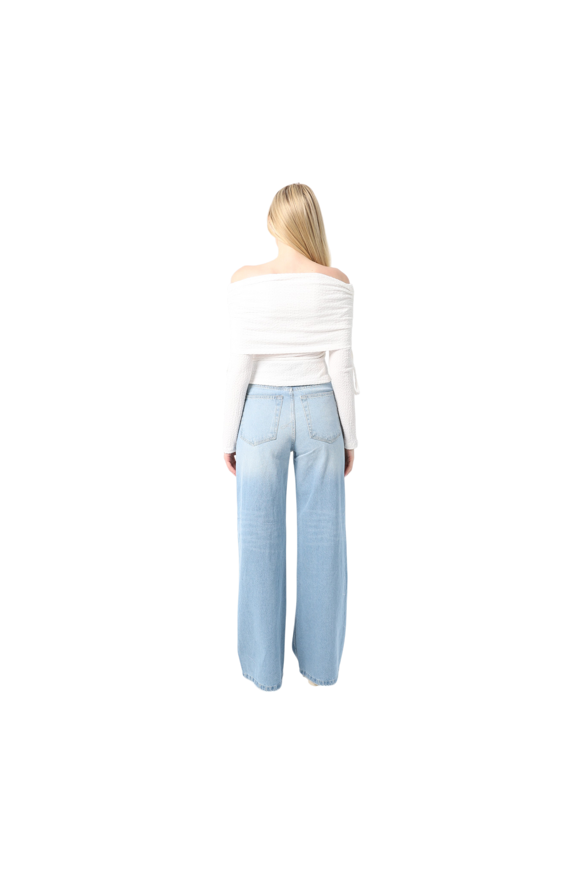 Crinkle Draped Shoulder Top