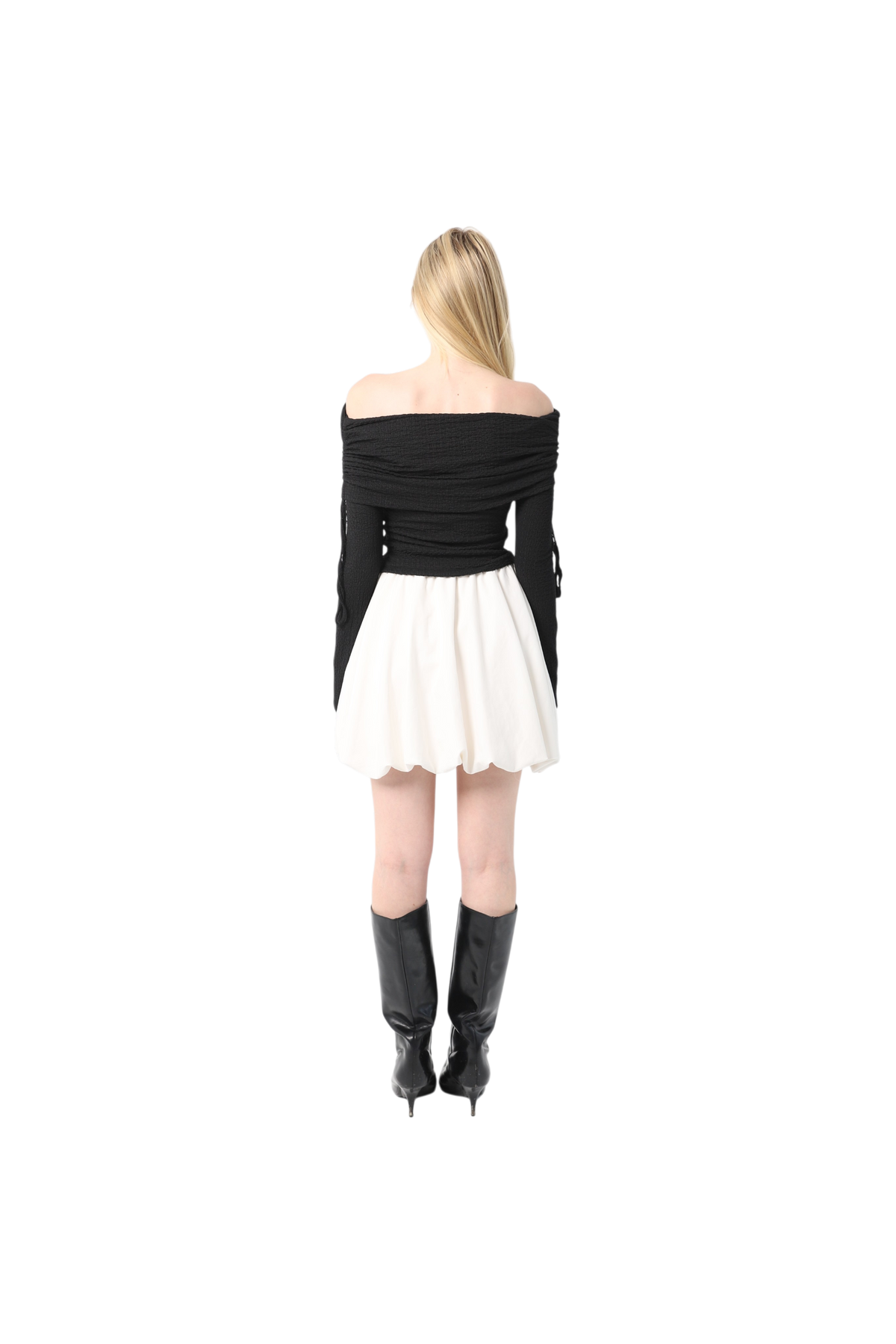 Crinkle Draped Shoulder Top