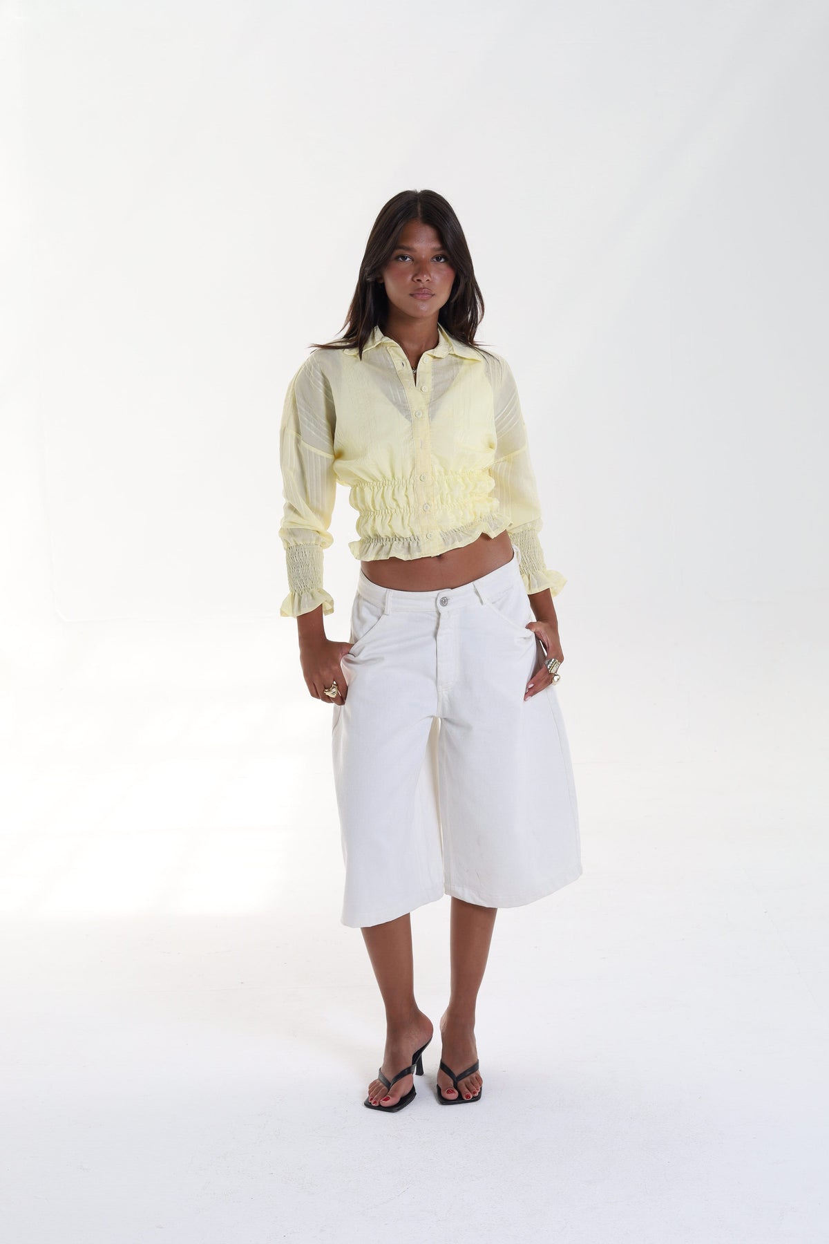 Smocked Waist & Cuff Blouse