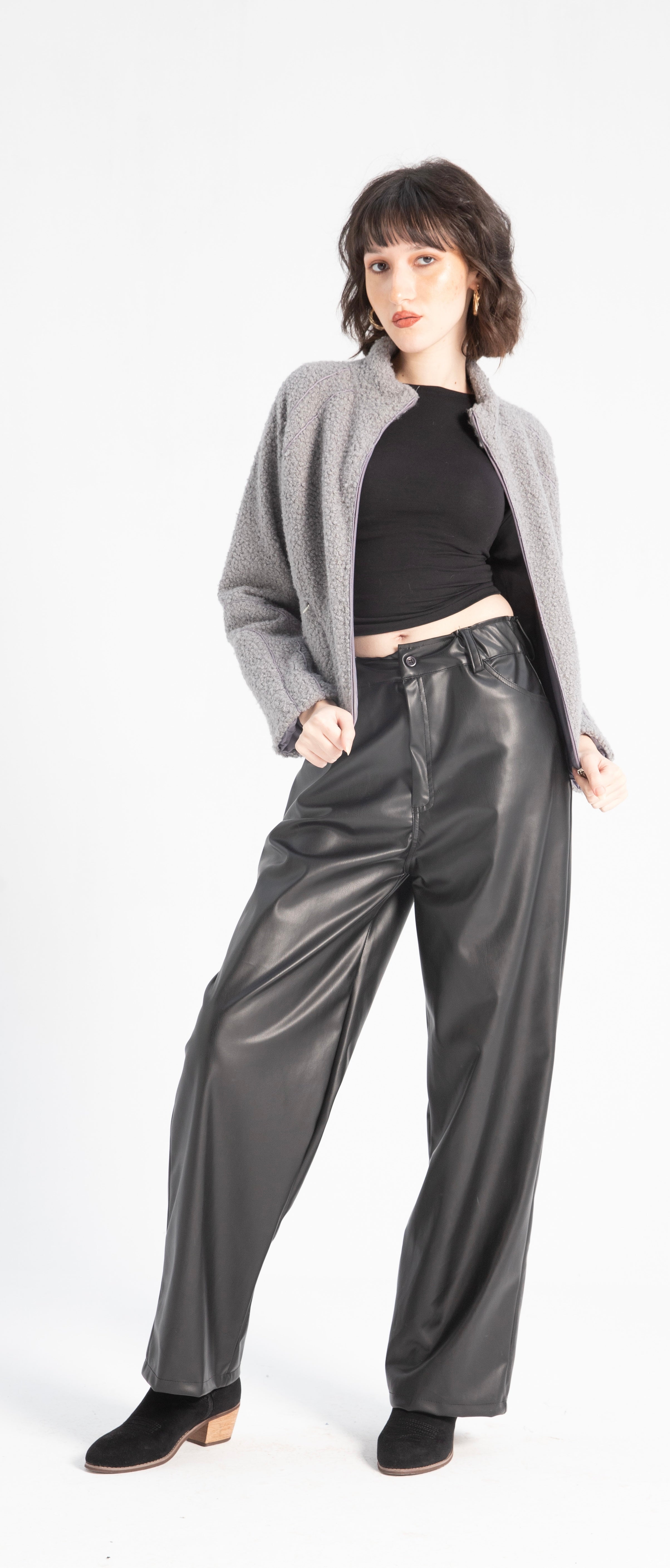 Sherpa fleece zip jacket