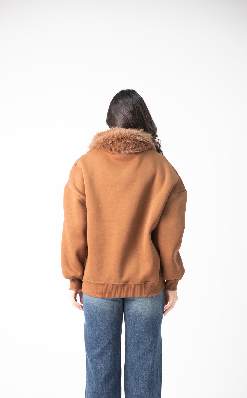 Melton fur hood jacket price