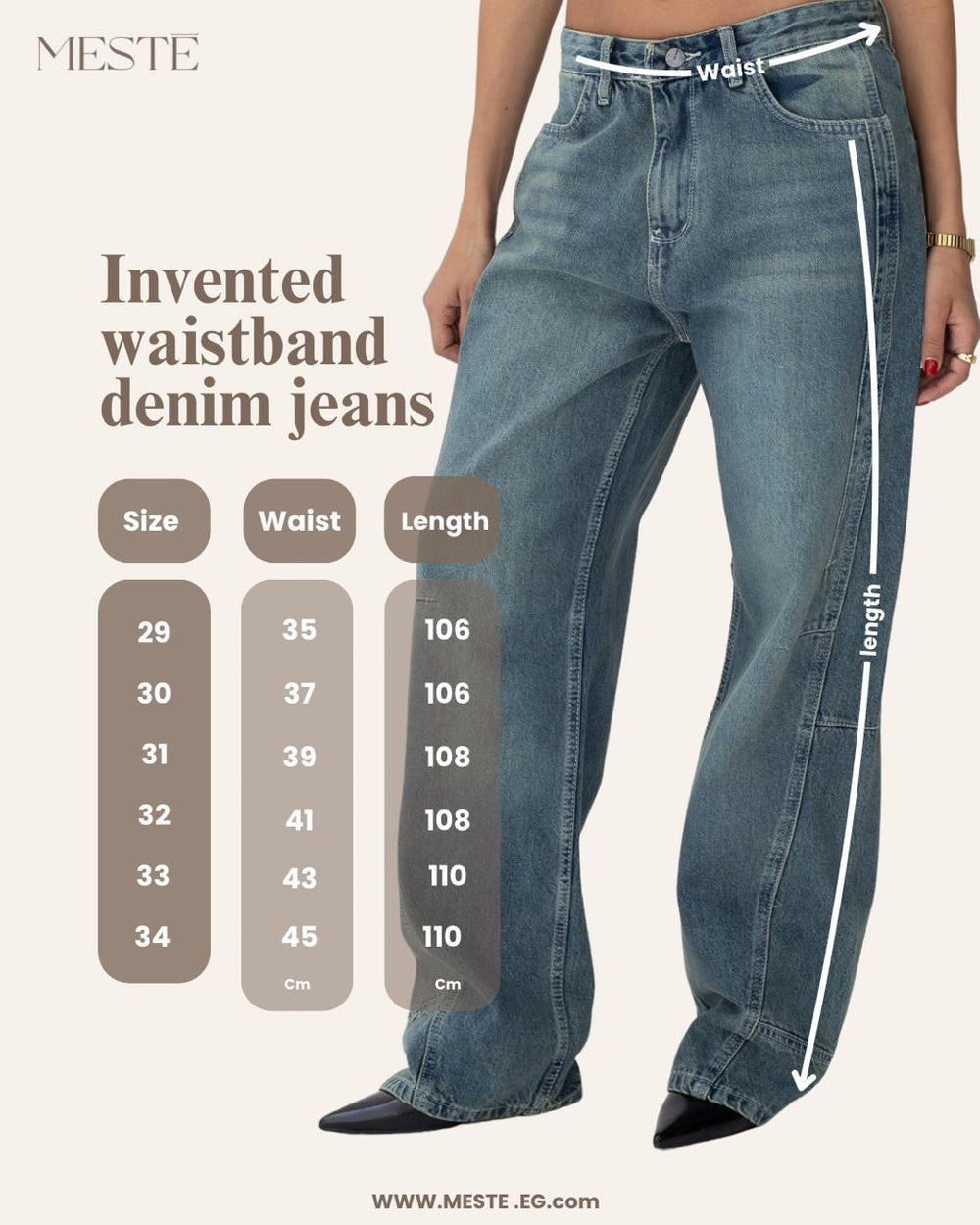 Wide Leg Jeans Blue Front Cut