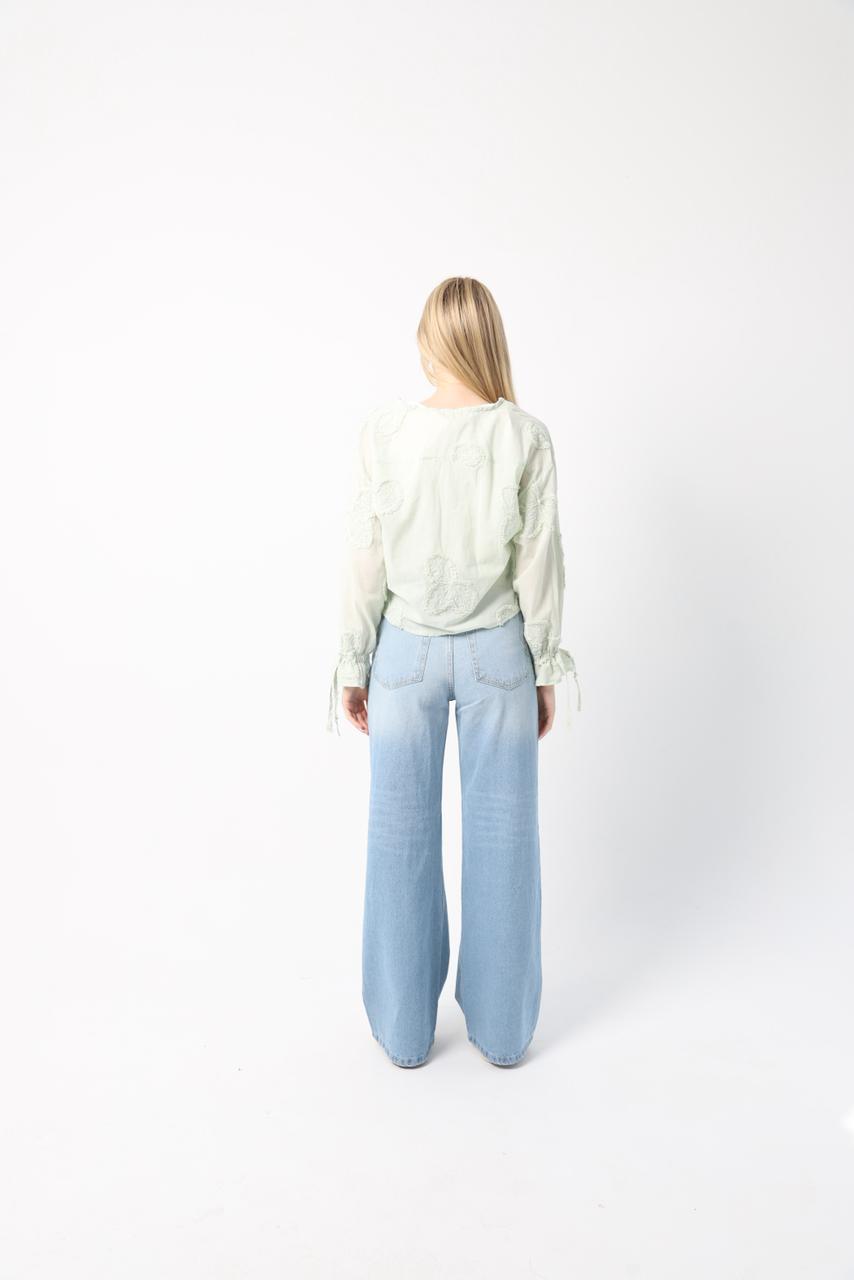 Floral Lurdiana Pleated Blouse