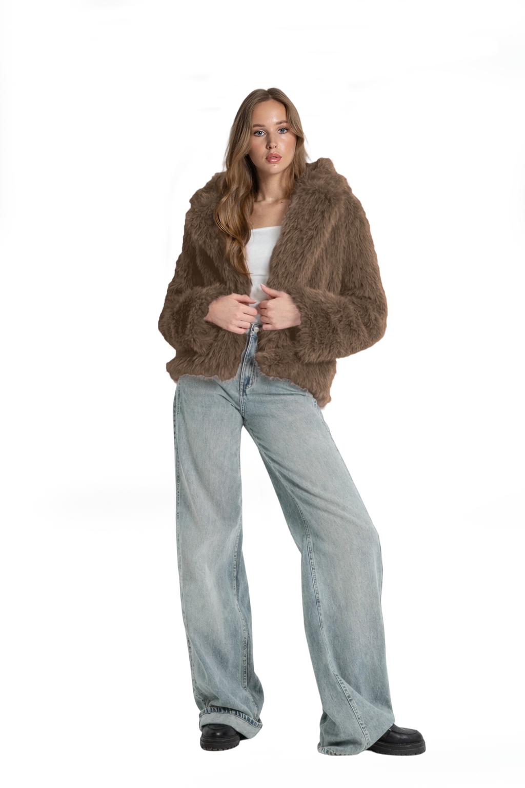 Basic fox fur jacket