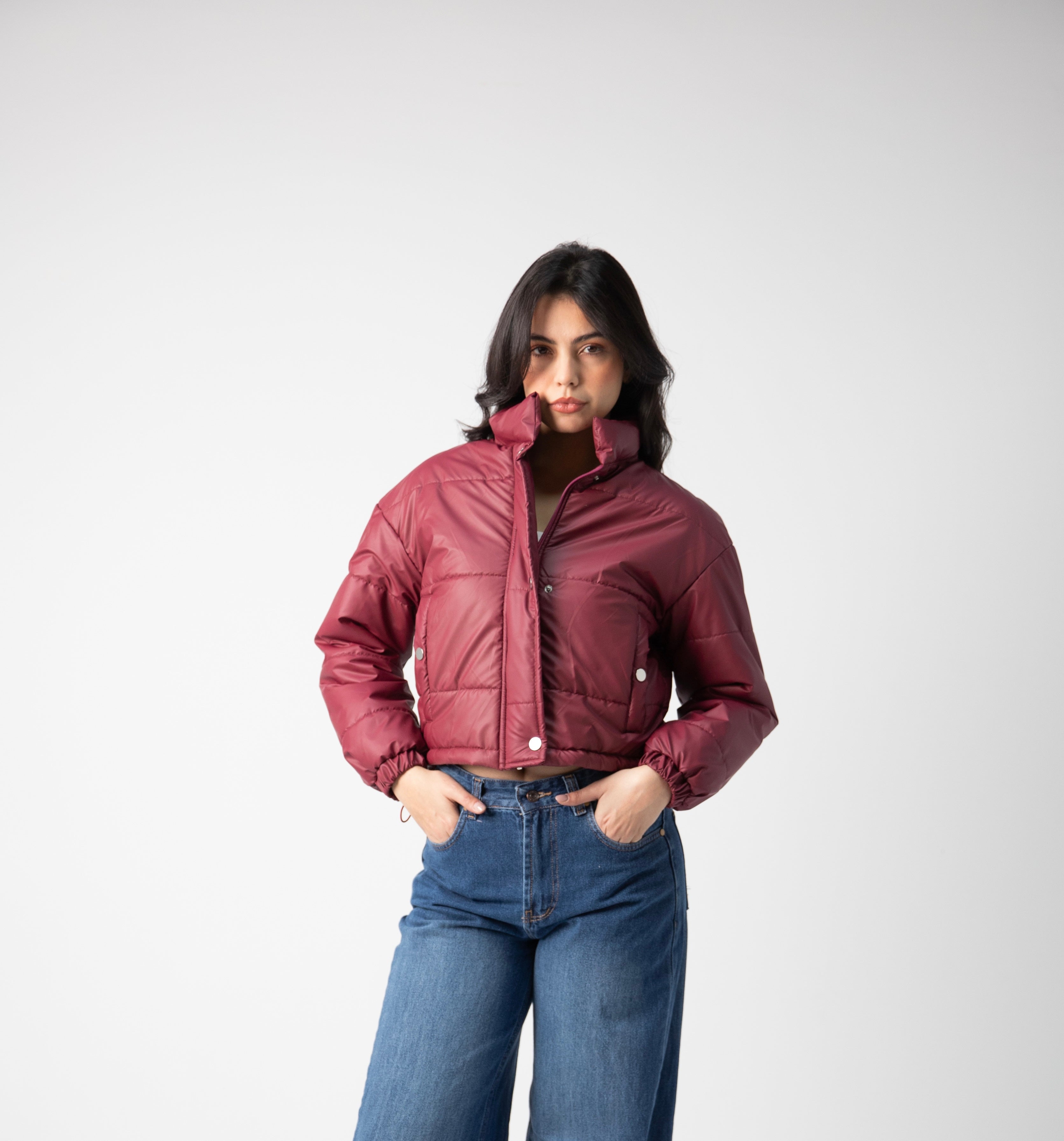 Statement cropped puffer jacket