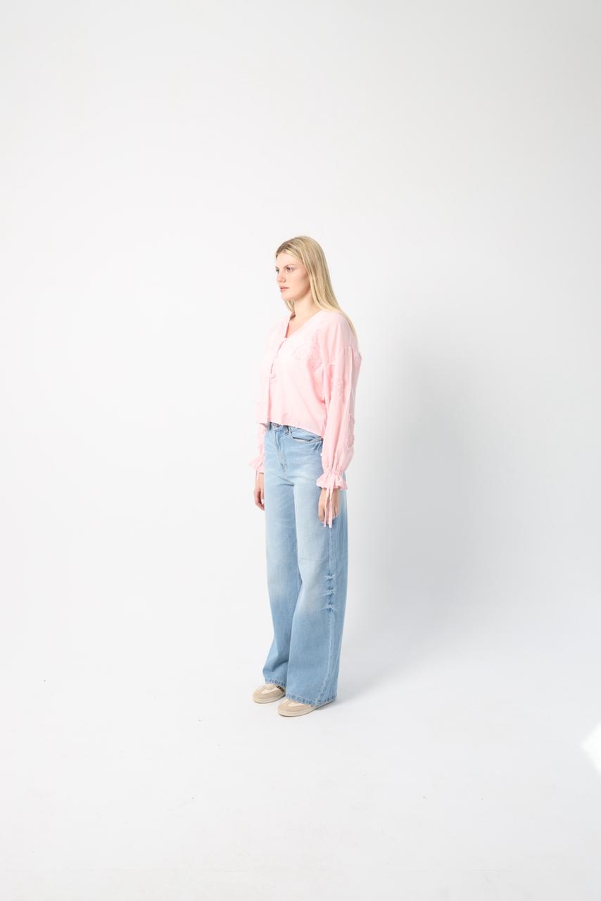 Floral Lurdiana Pleated Blouse