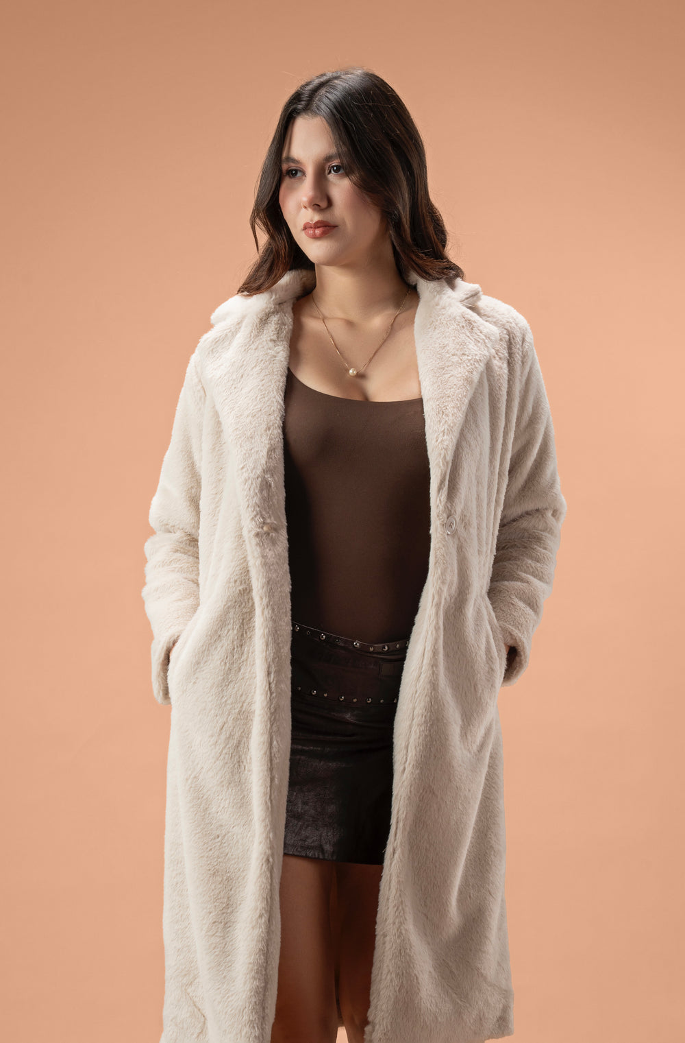Long Soft Fur Coat