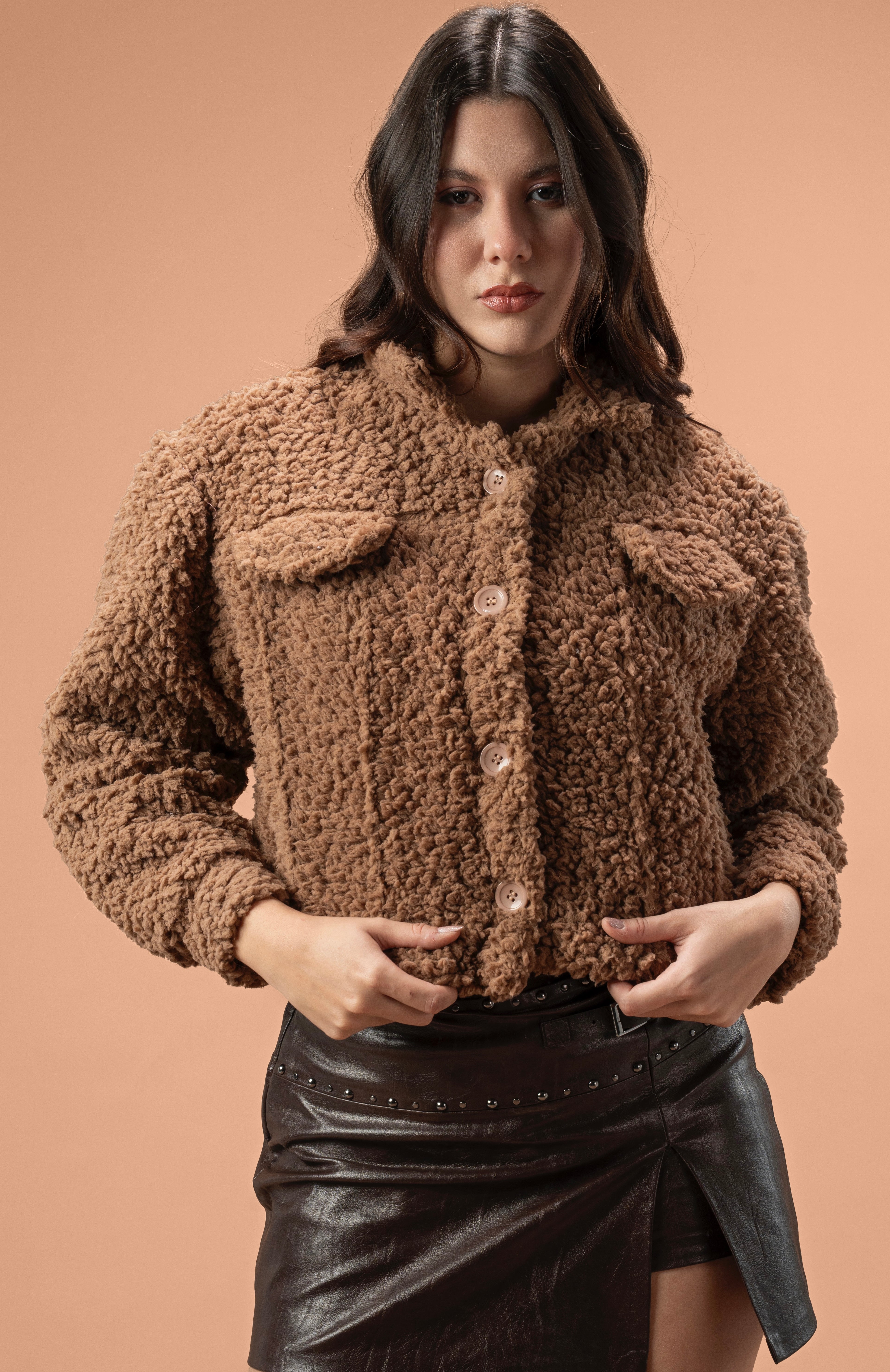 Short Lamb Fur Jacket