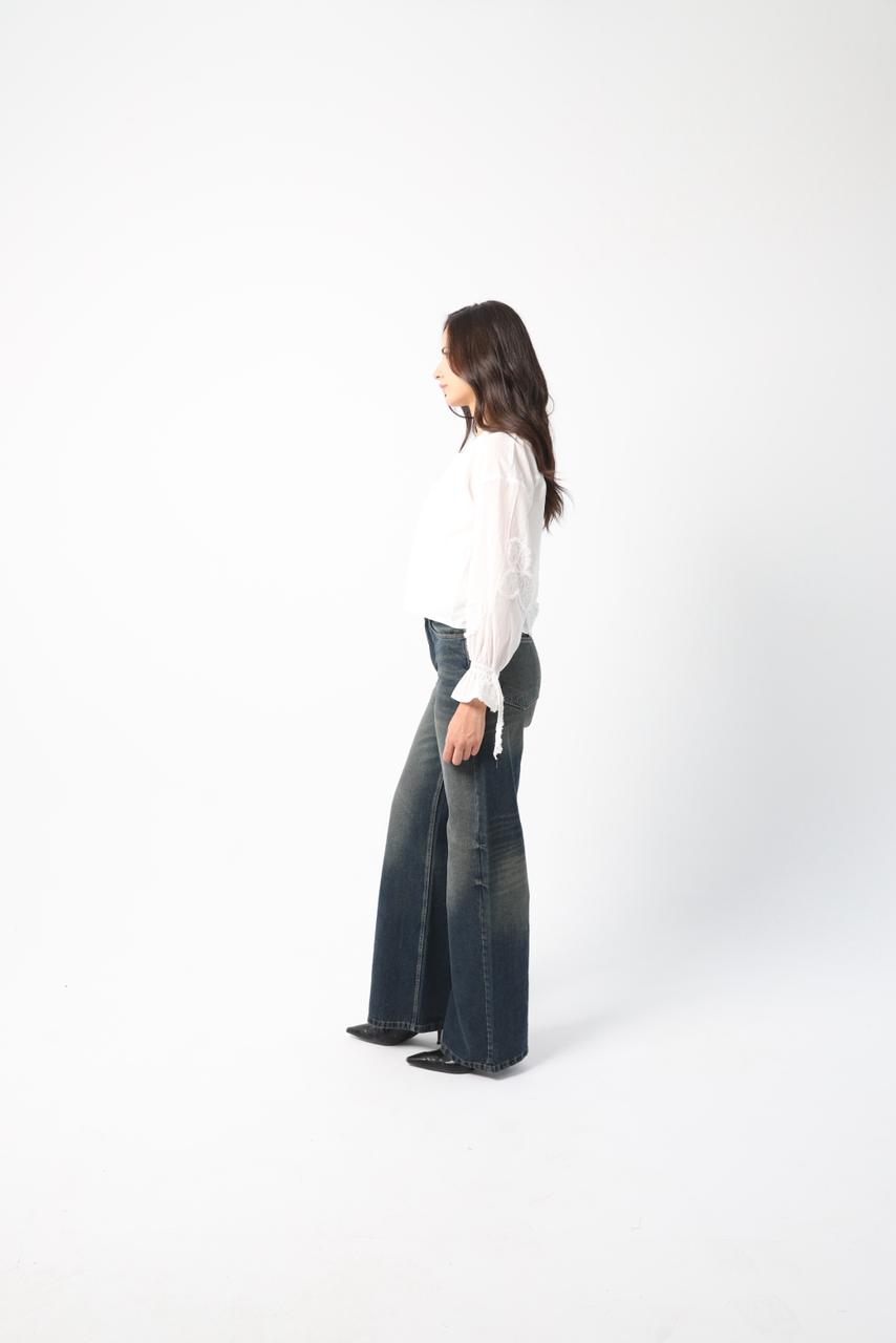 Floral Lurdiana Pleated Blouse