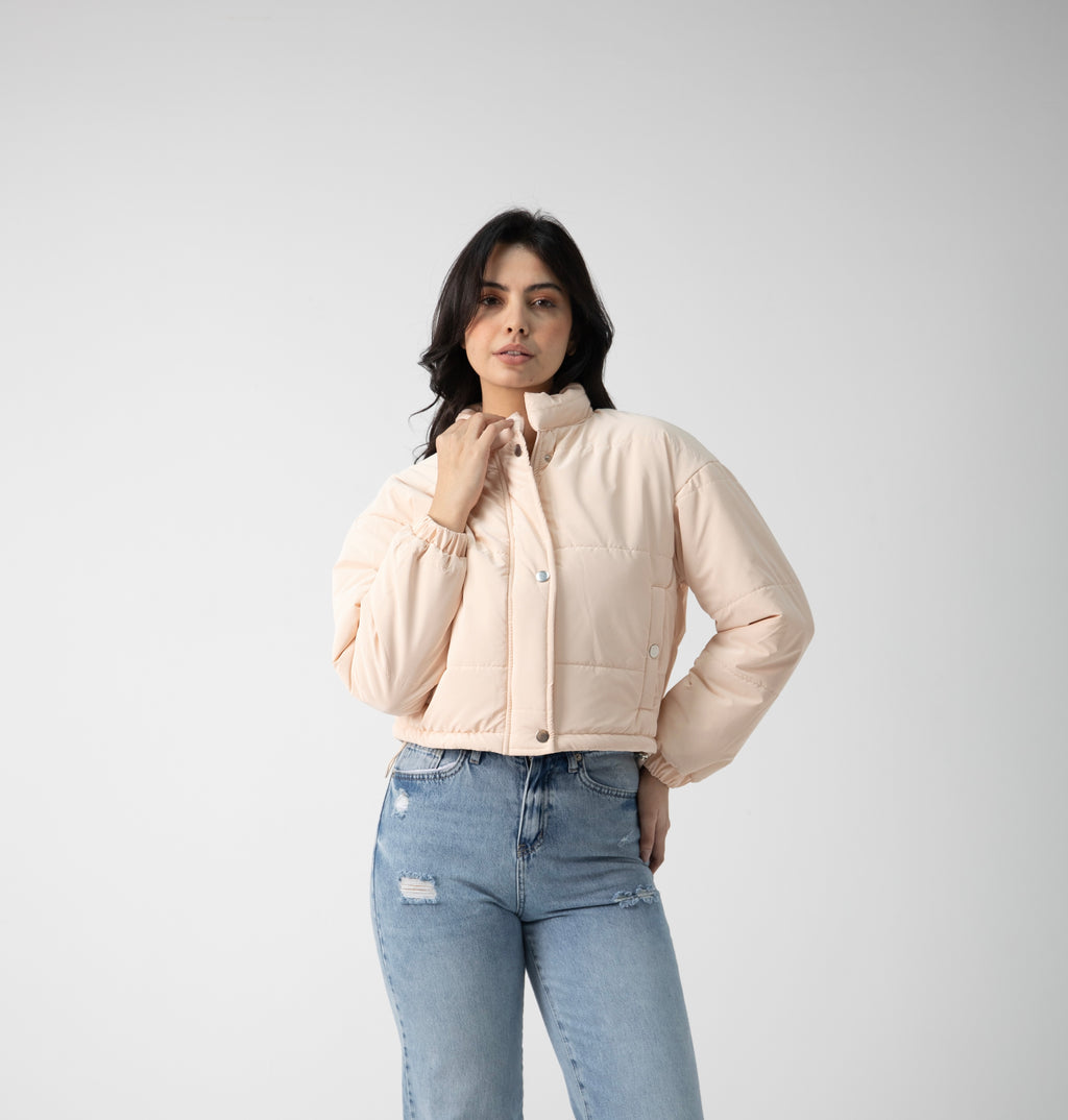 Statement cropped puffer jacket