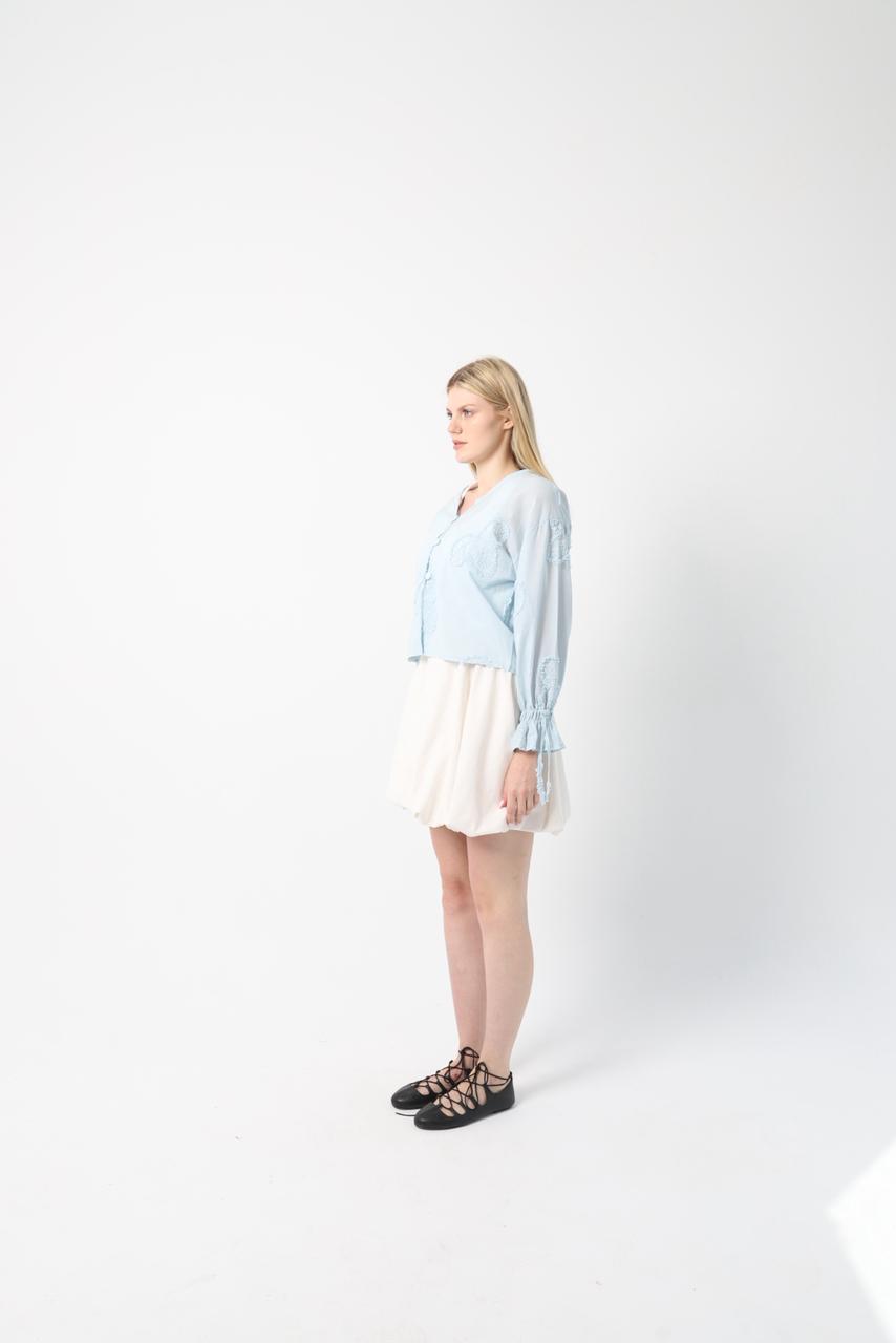 Floral Lurdiana Pleated Blouse