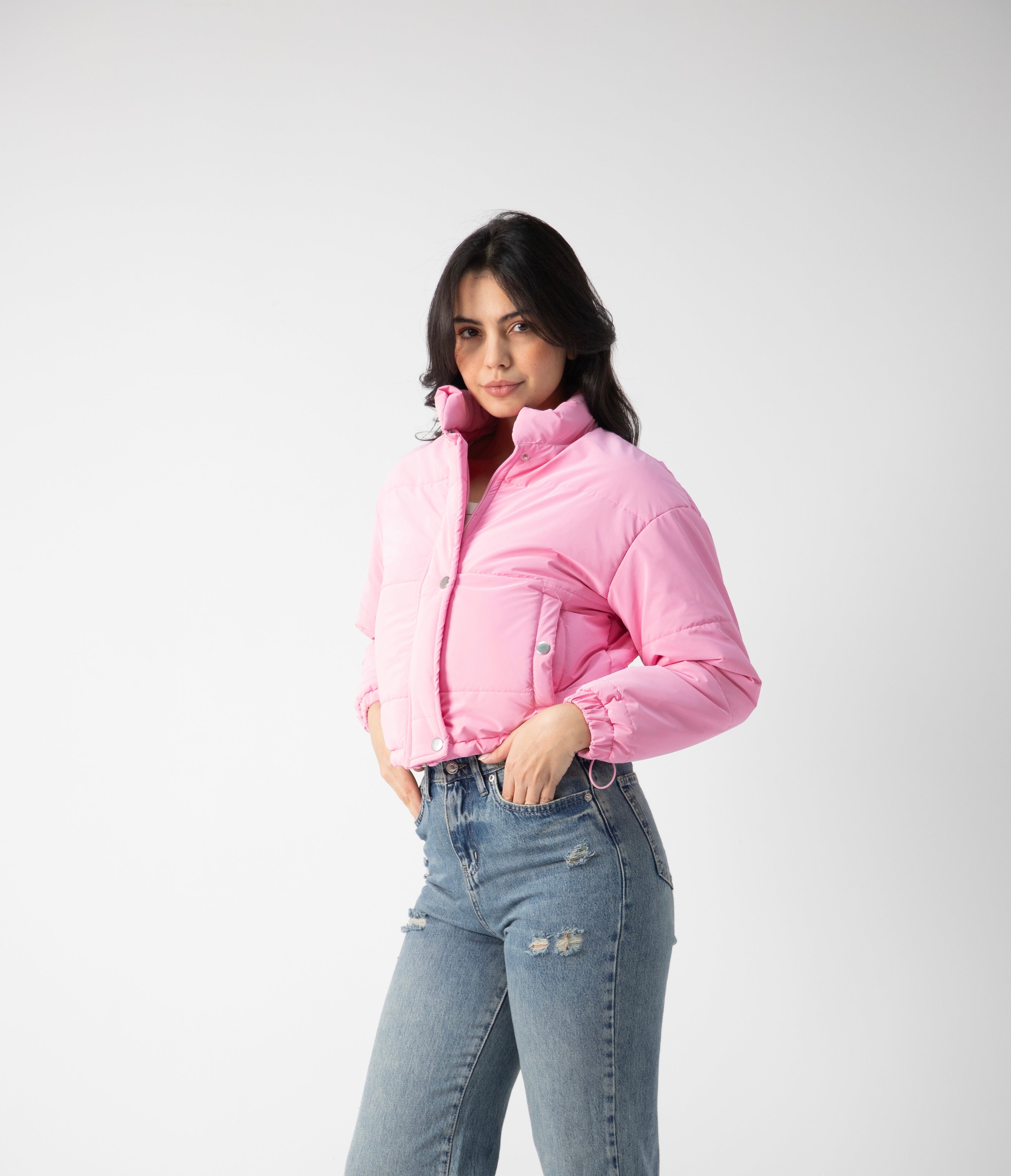 Statement cropped puffer jacket