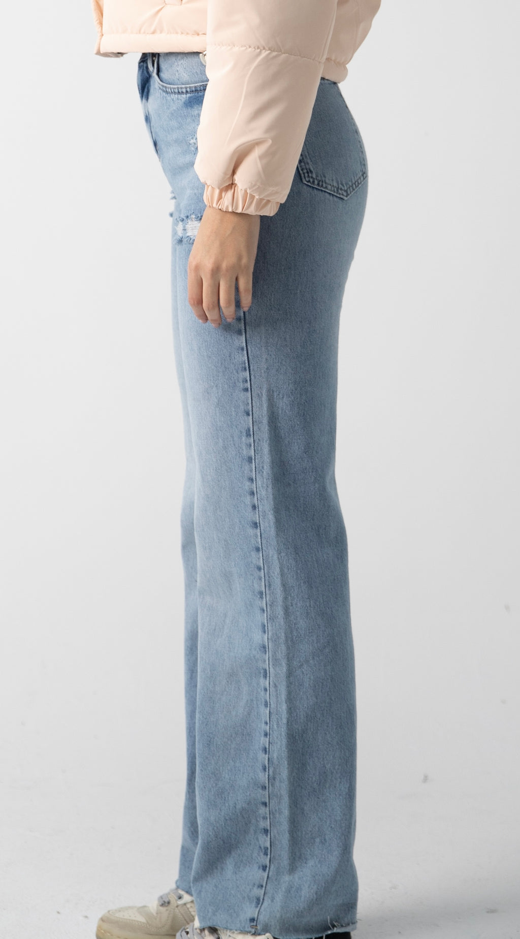 Straight fit washed denim