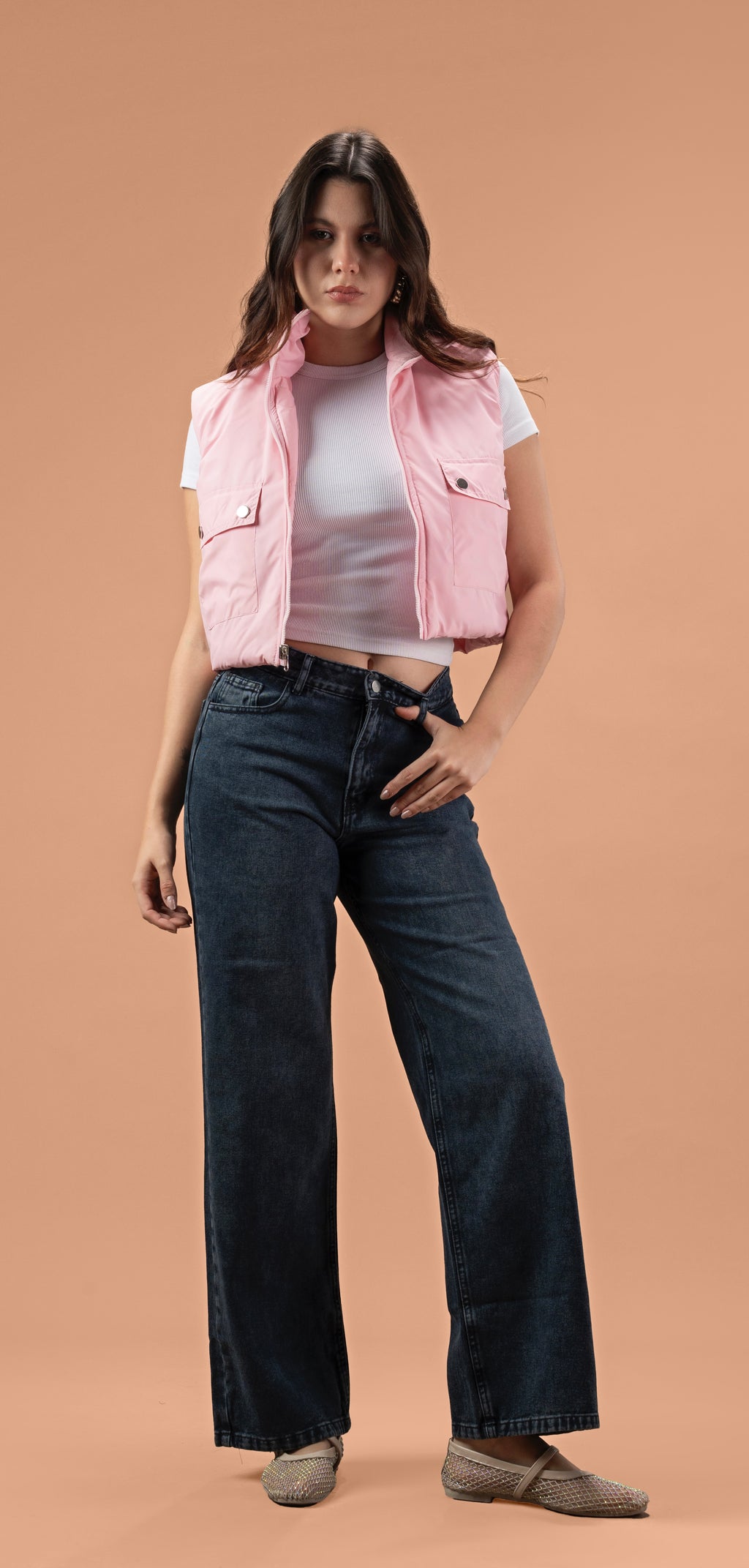 Vest puffer double face