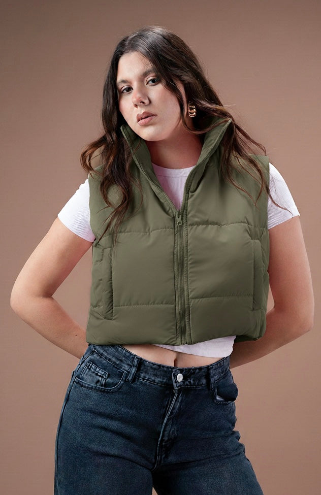 Vest puffer double face