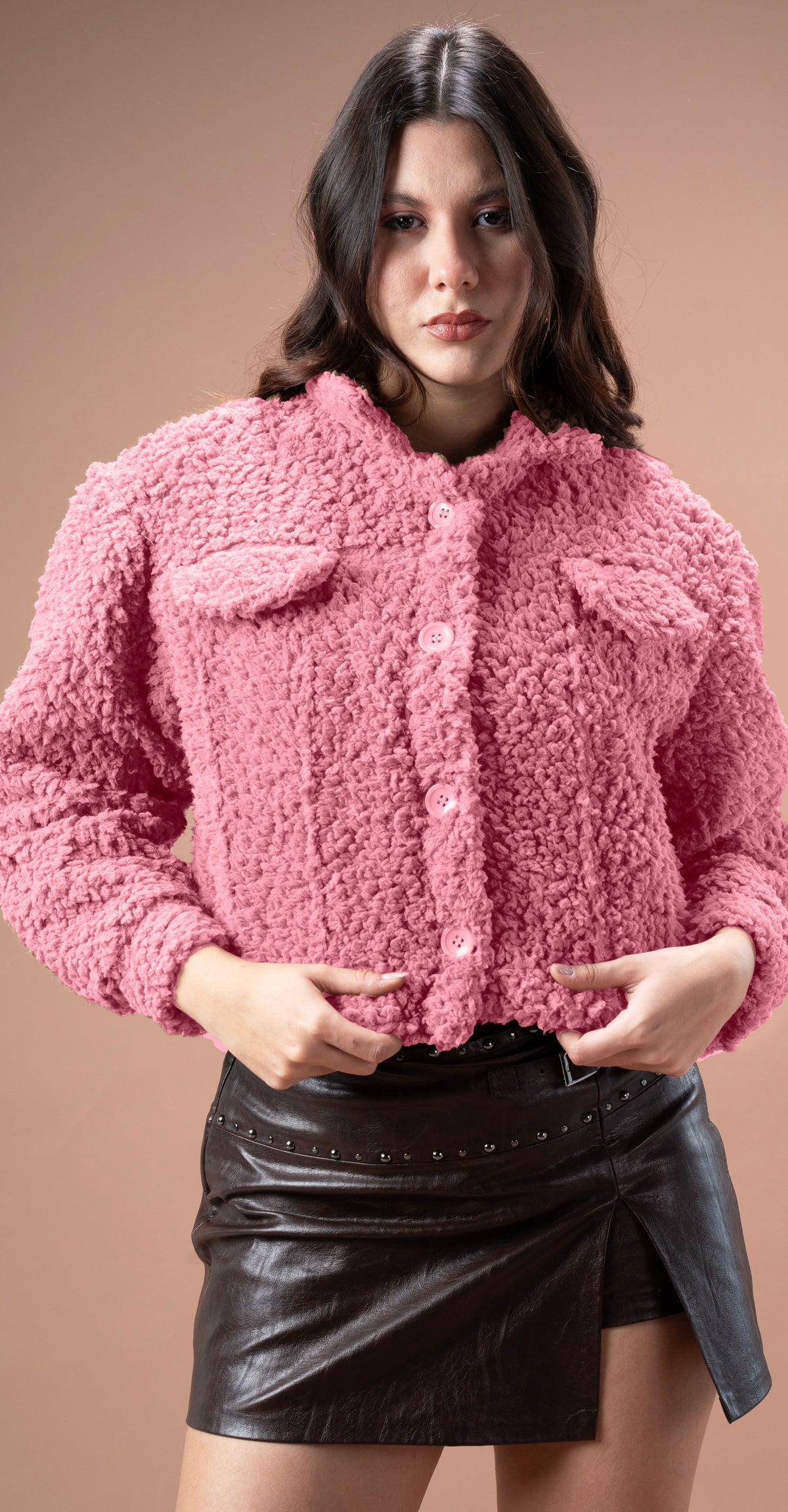 Short Lamb Fur Jacket