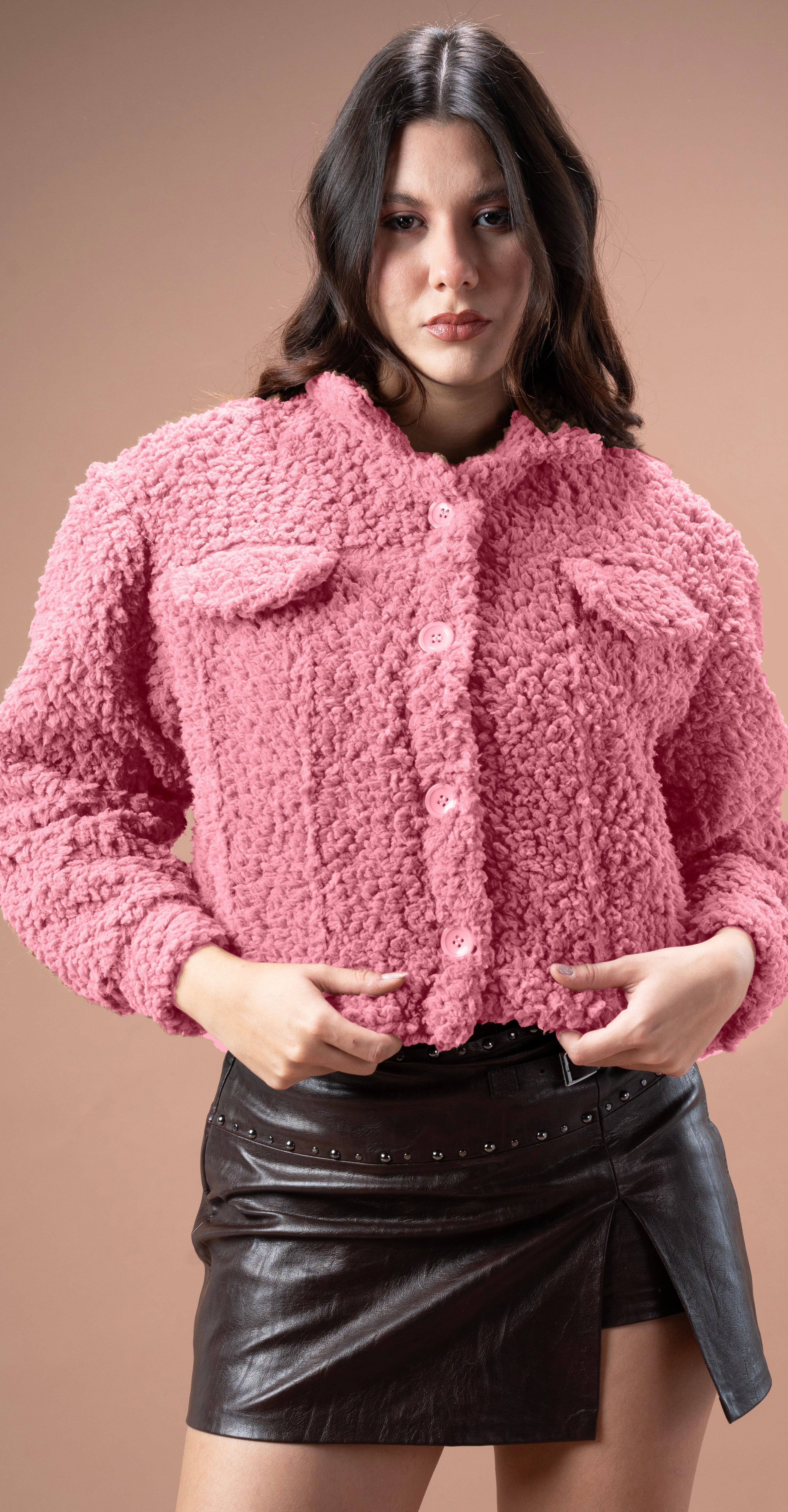 Short Lamb Fur Jacket