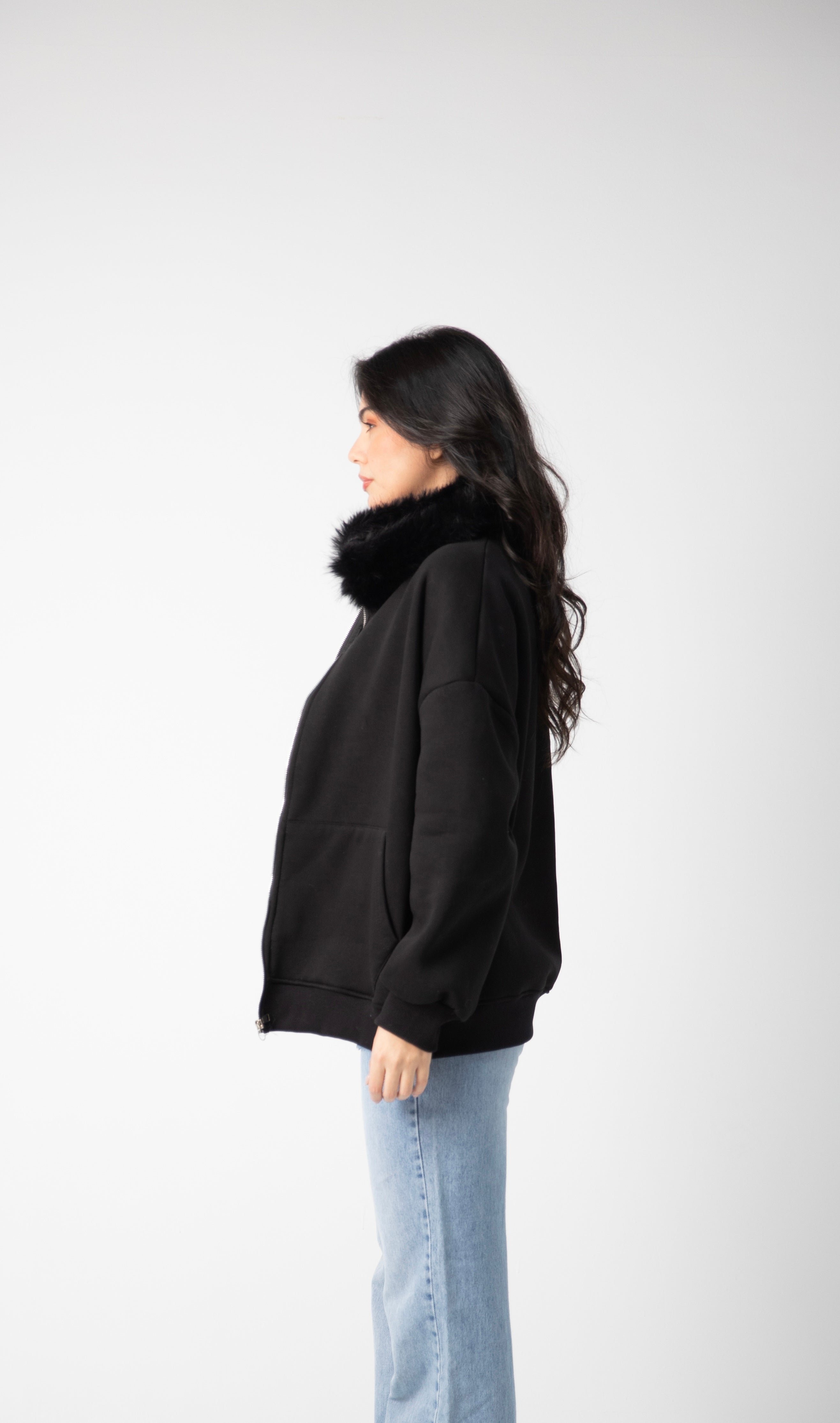 Melton fur hood jacket price