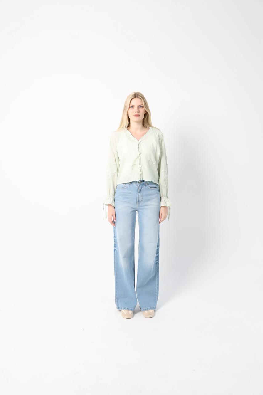 Floral Lurdiana Pleated Blouse