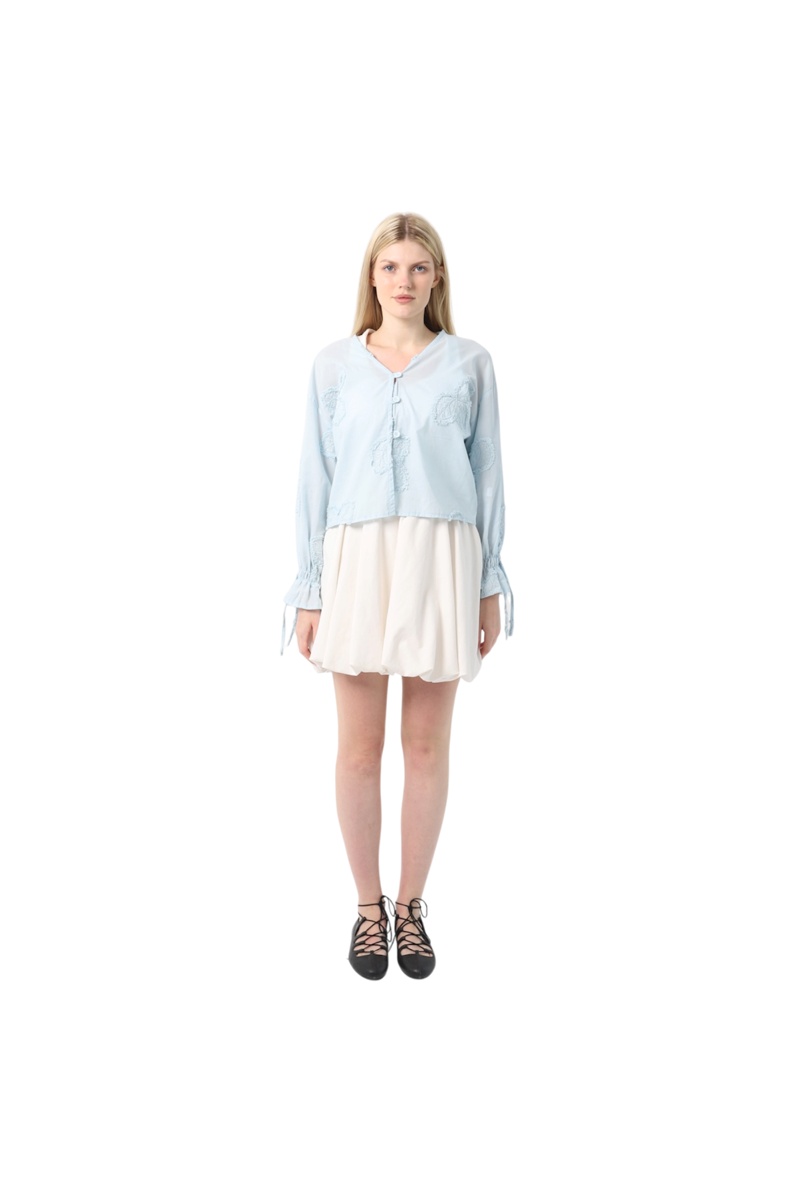 Floral Lurdiana Pleated Blouse