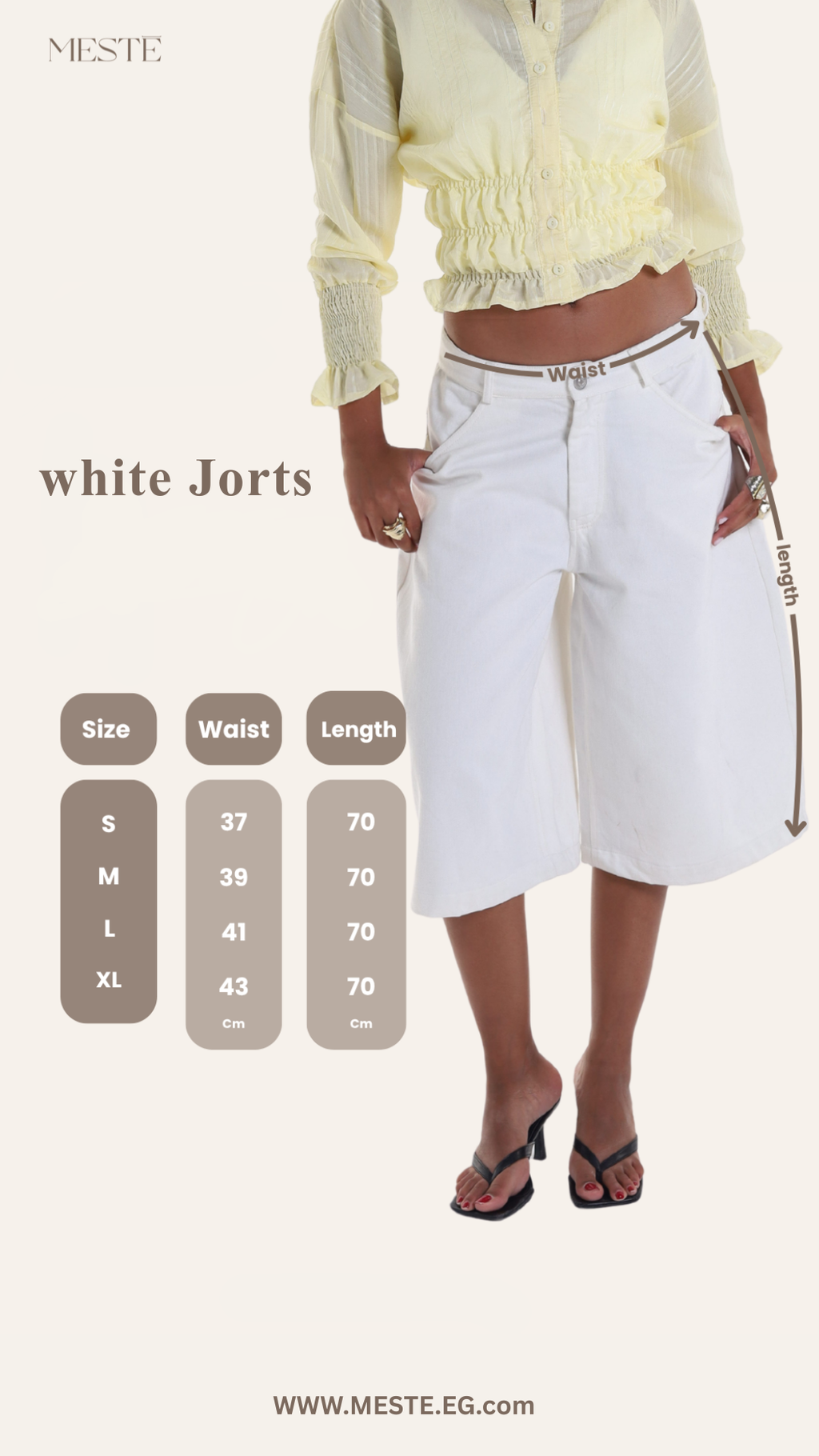 White Jorts