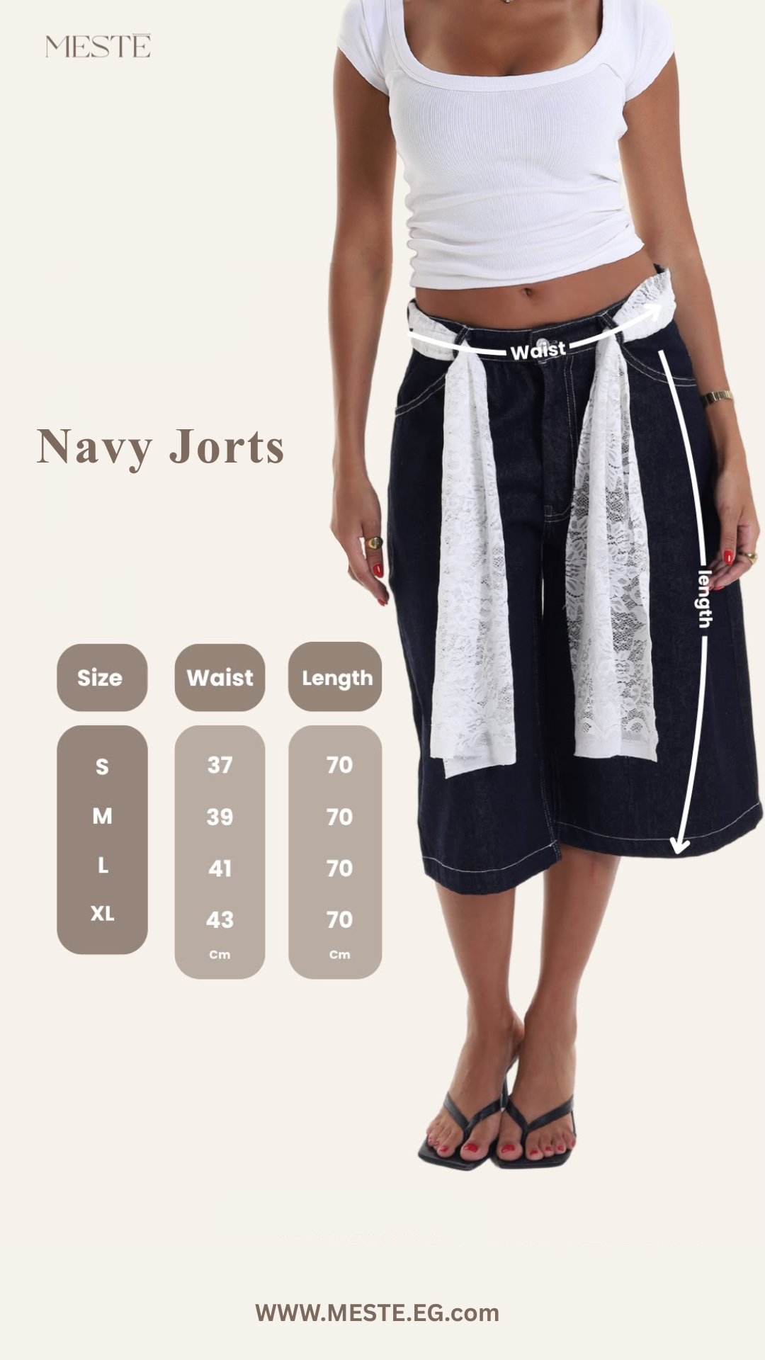 Navy Jorts