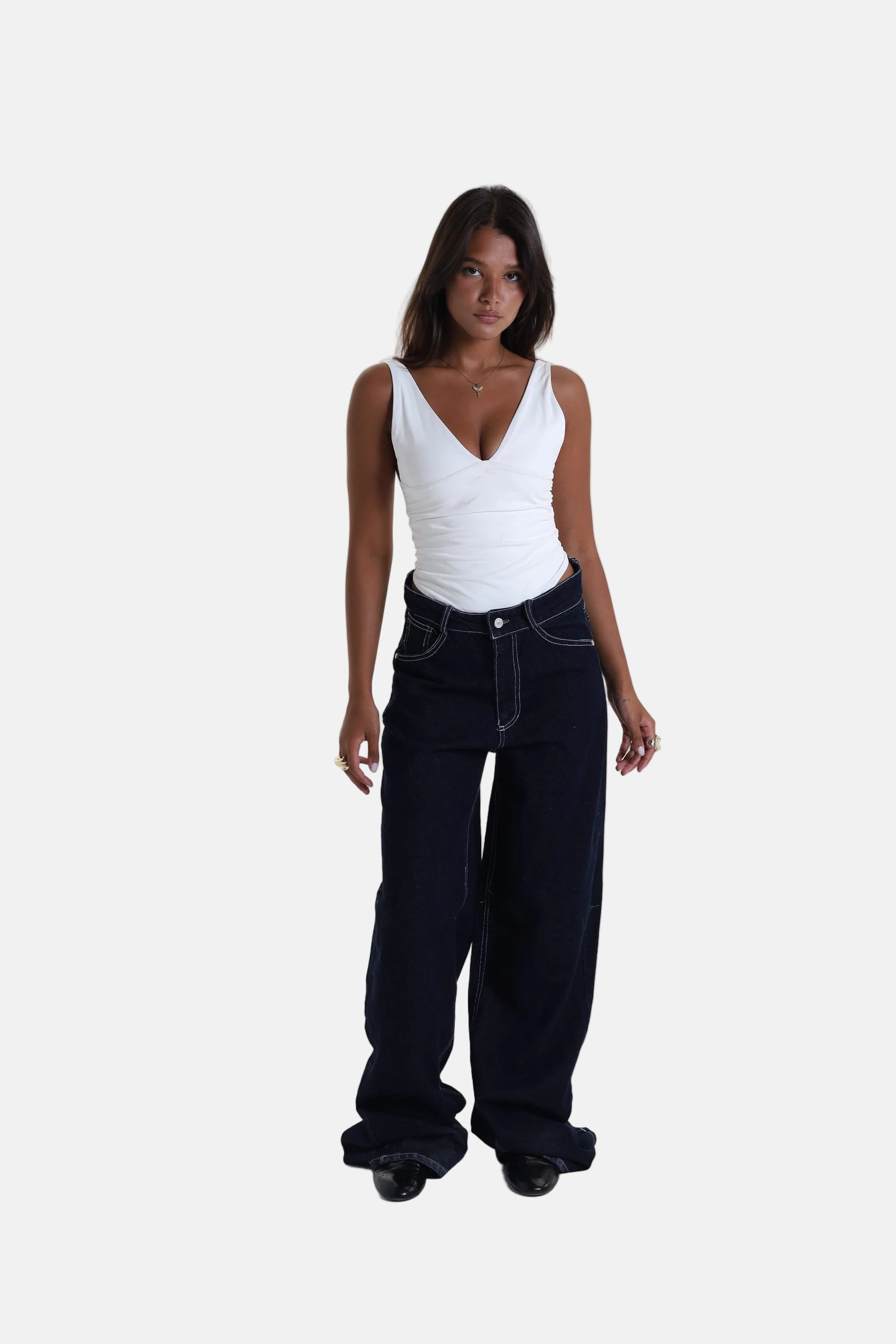 Navy Straight leg jeans