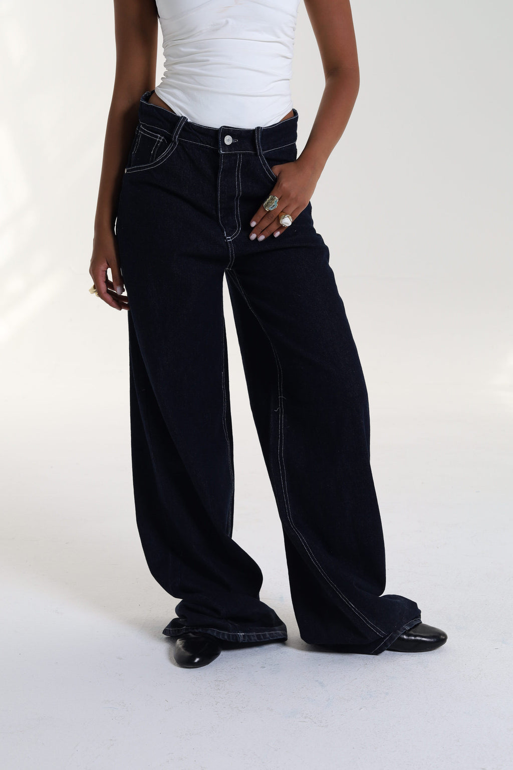 Navy Straight leg jeans