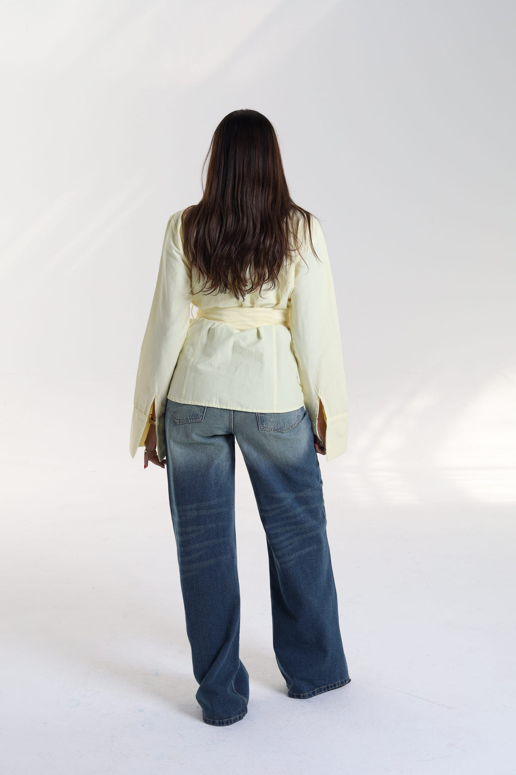 Ruched Side Belted Blouse