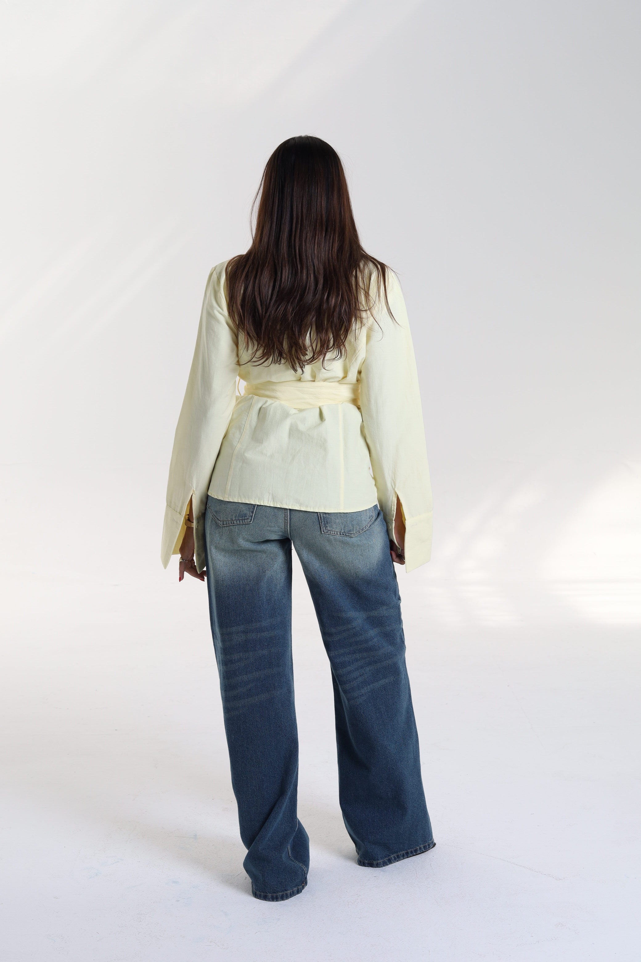 Ruched Side Belted Blouse