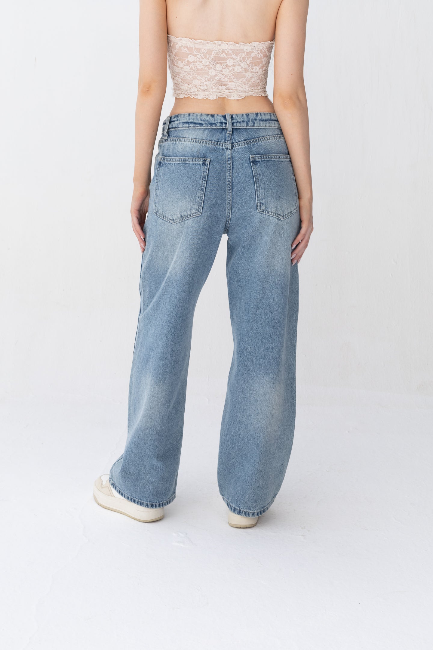 Invented Light Blue WaistBand Denim Jeans