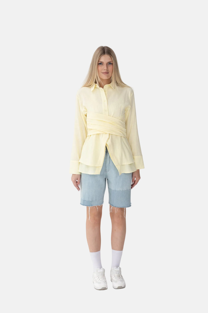 Crystal Front Tie Blouse