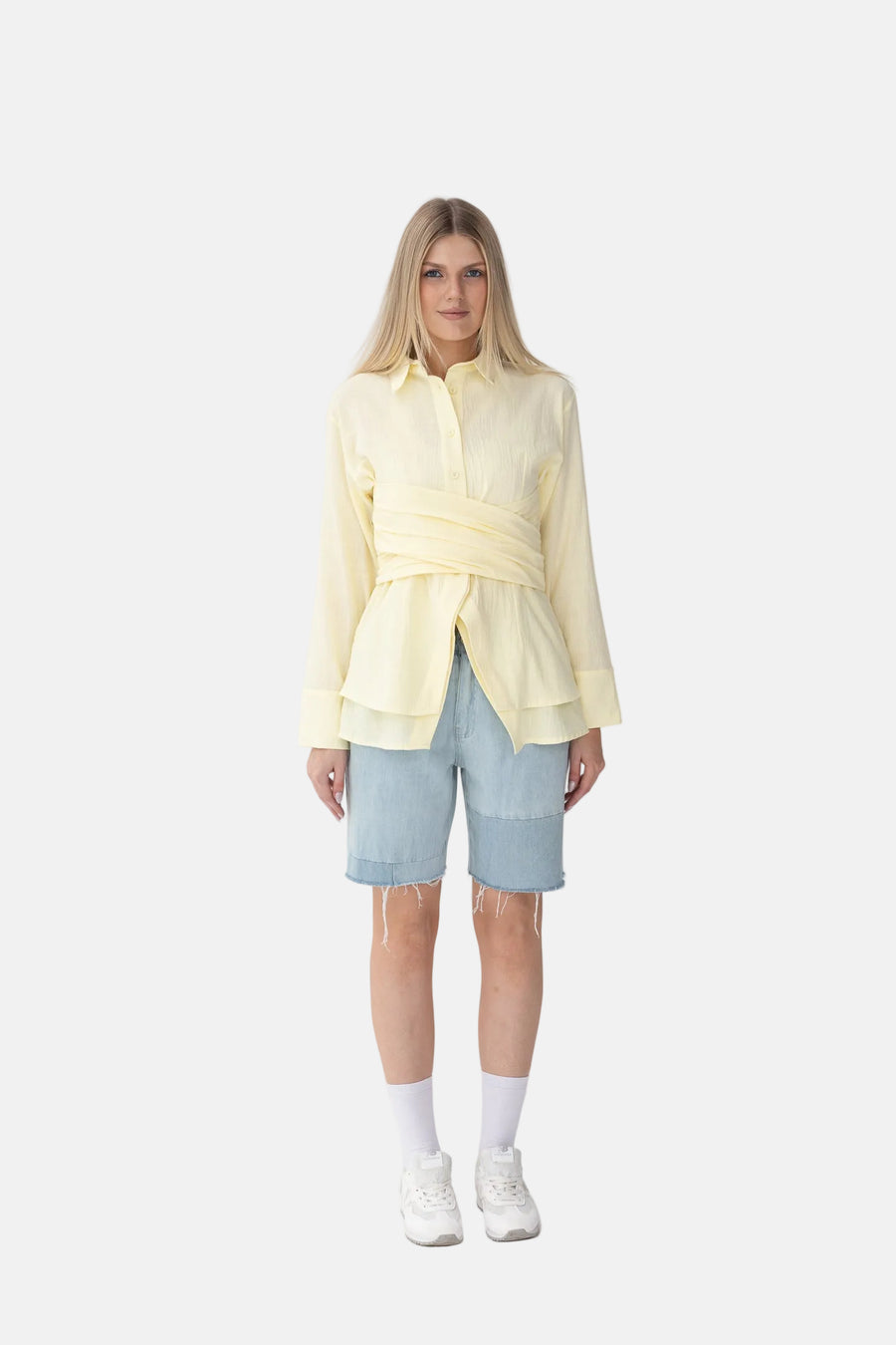 Crystal Front Tie Blouse