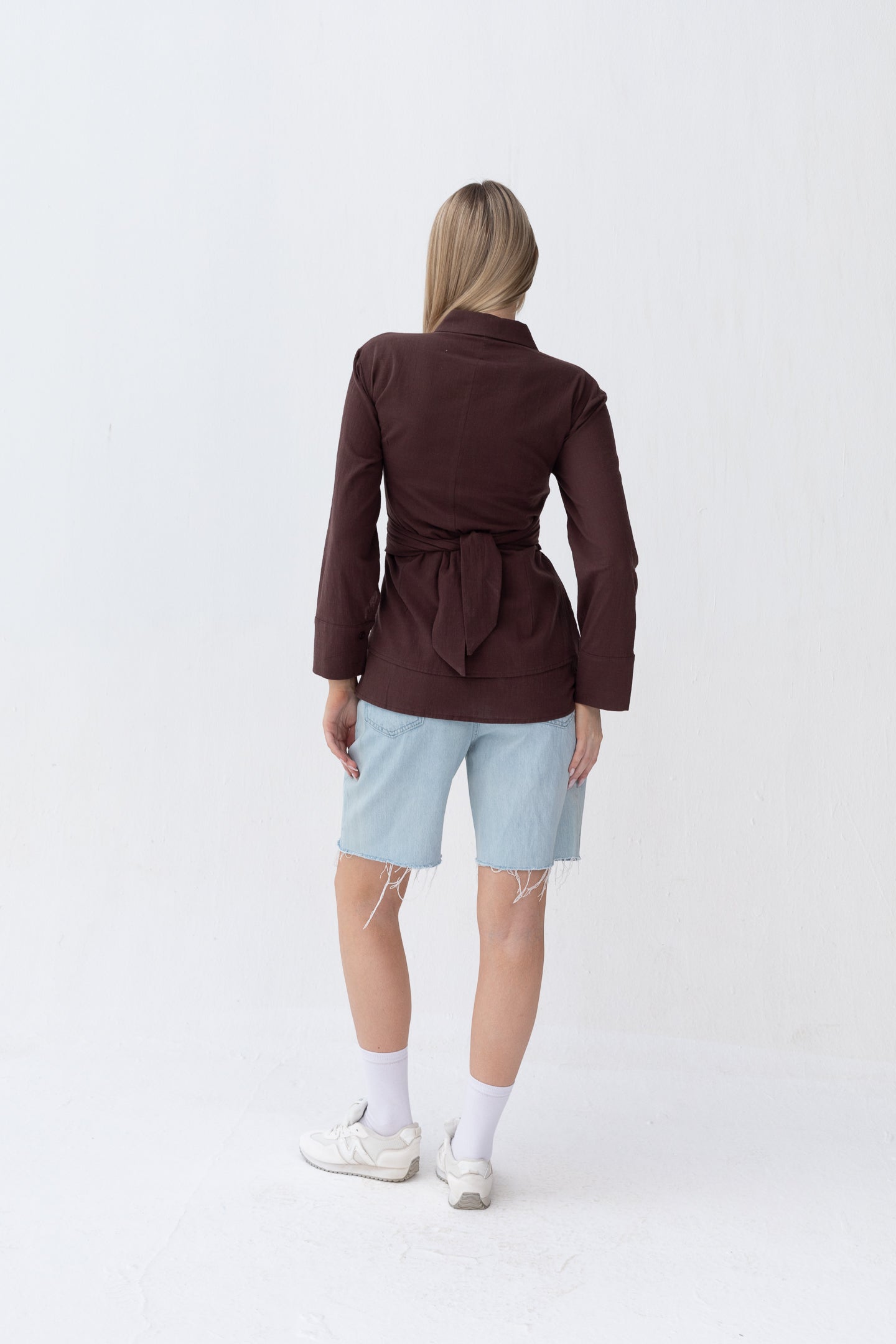 Crystal Front Tie Blouse