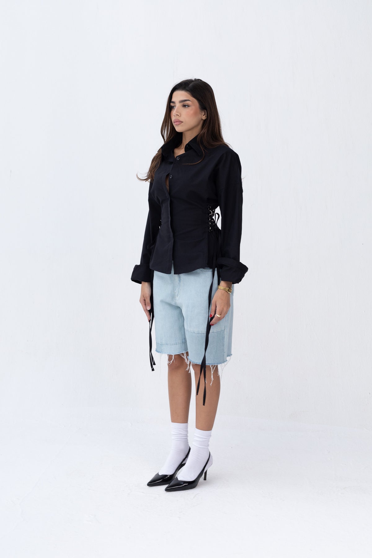 Side Metal Ring Shirt