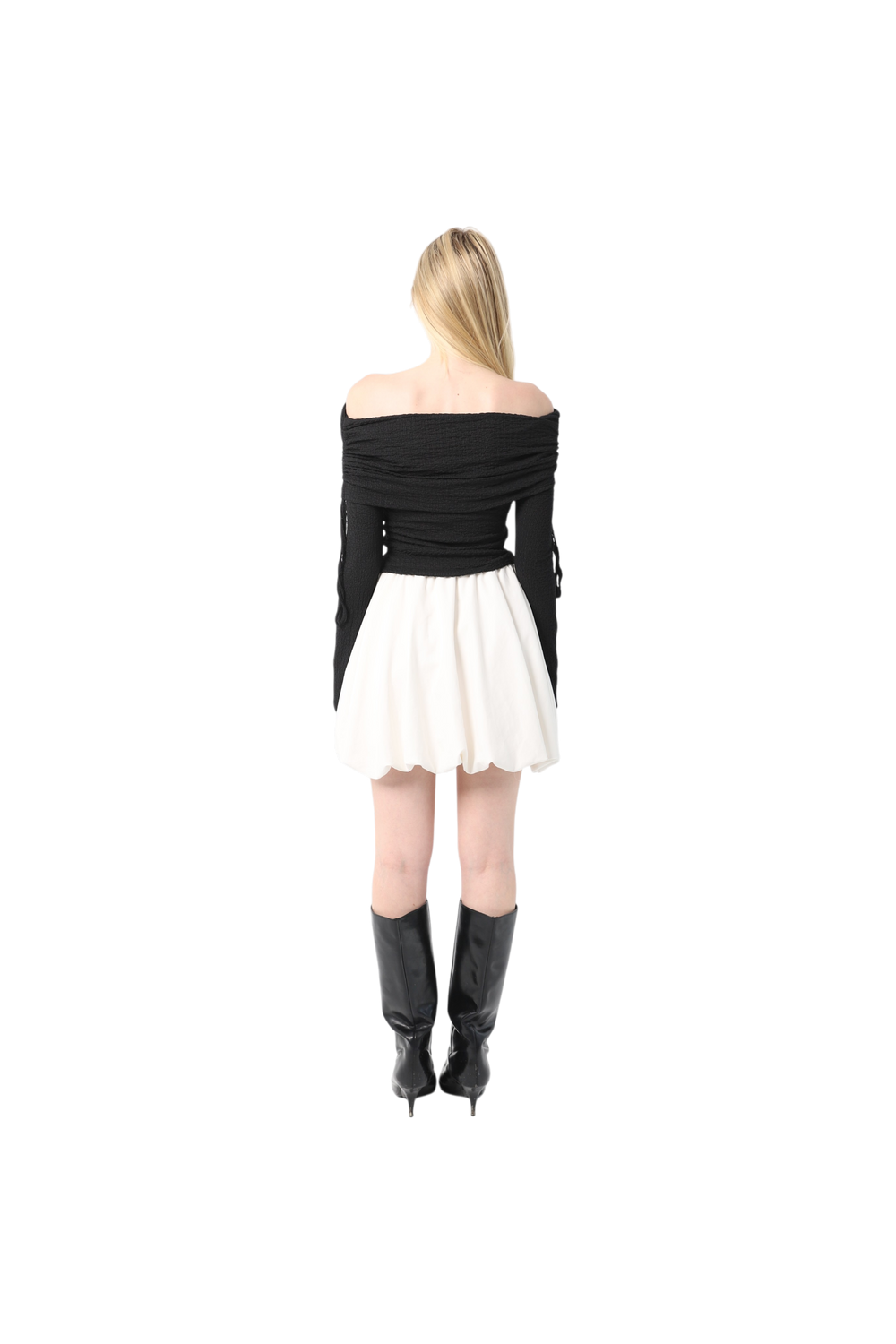 Crinkle Draped Shoulder Top