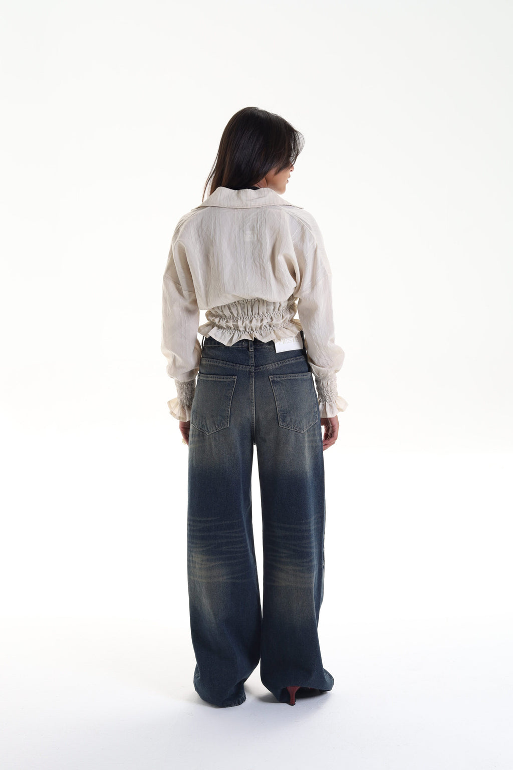 Smocked Waist & Cuff Blouse