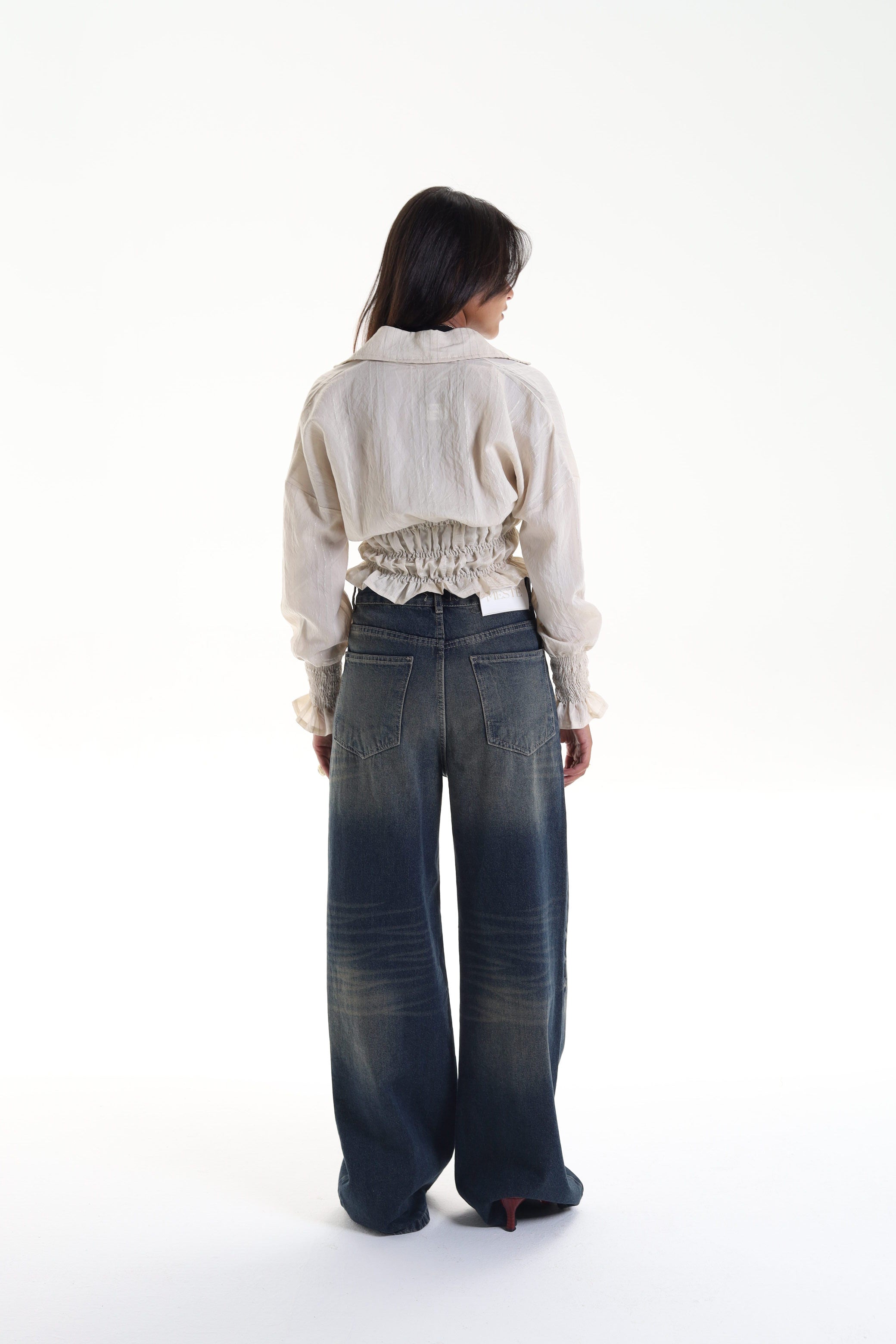 Smocked Waist & Cuff Blouse