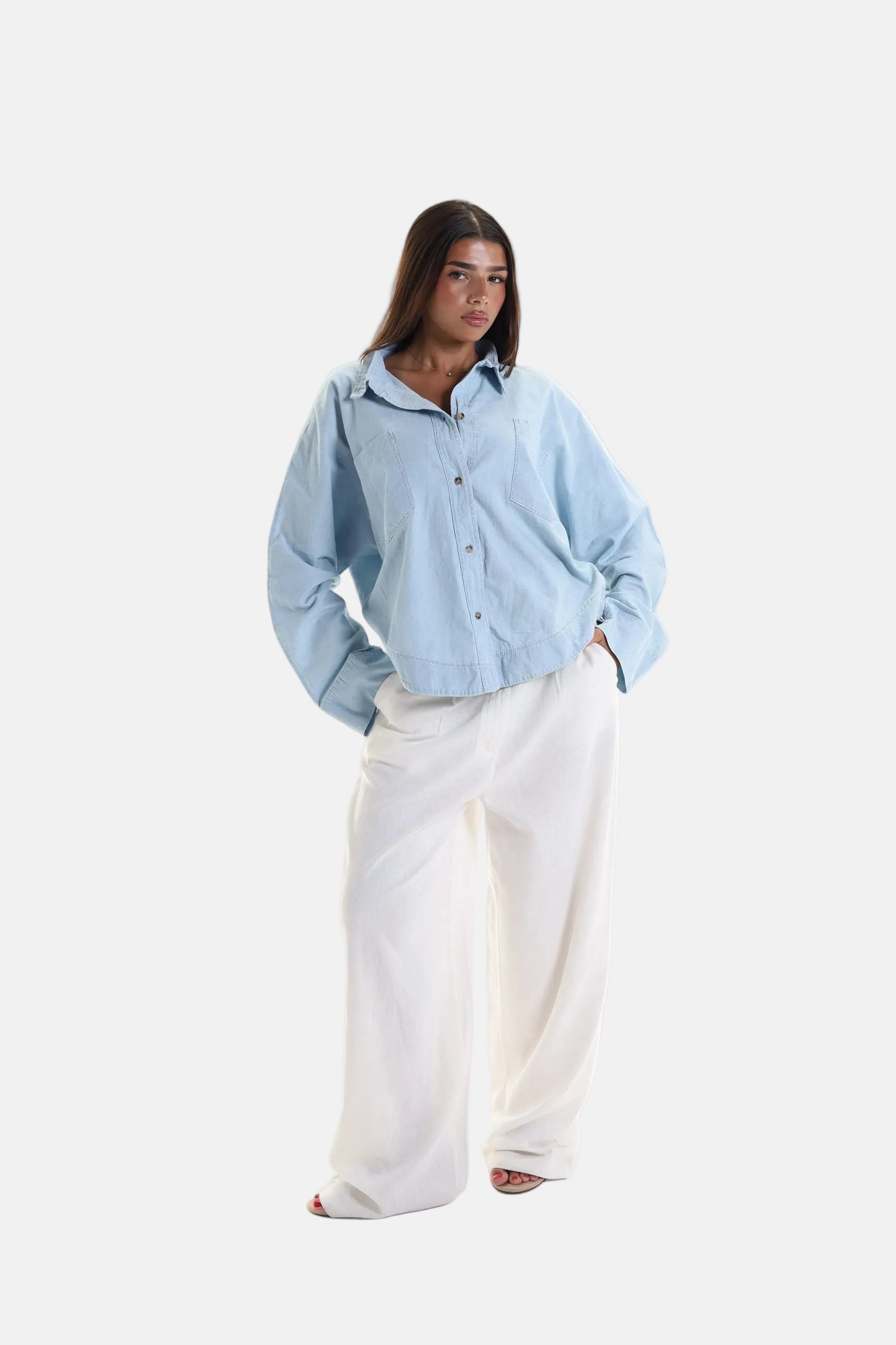 Relaxed Denim Blouse