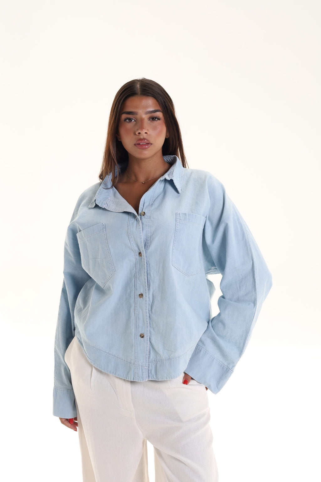 Relaxed Denim Blouse