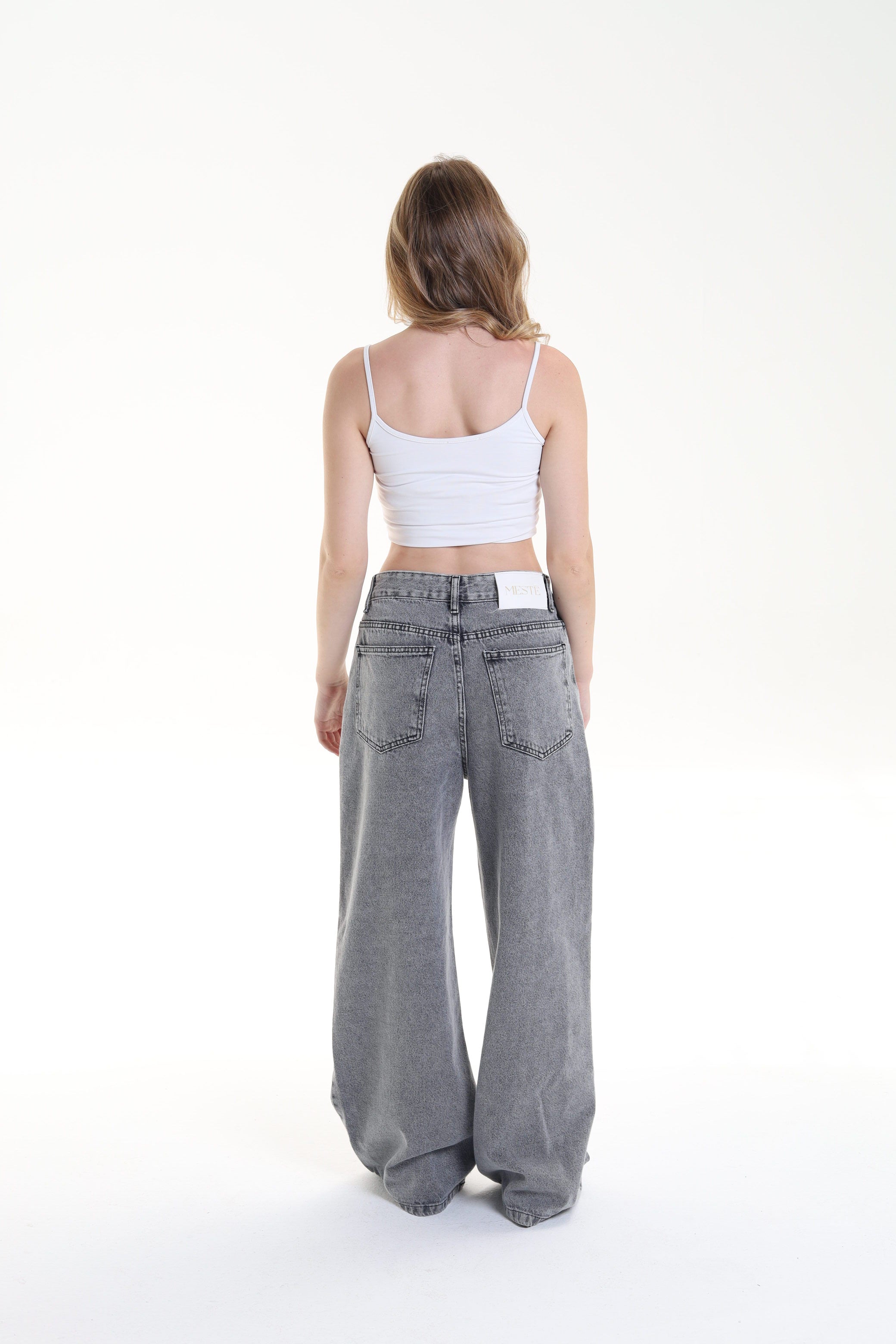 Gray Straight leg jeans