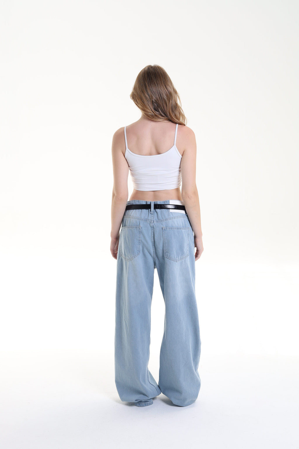 Wide leg jeans sky