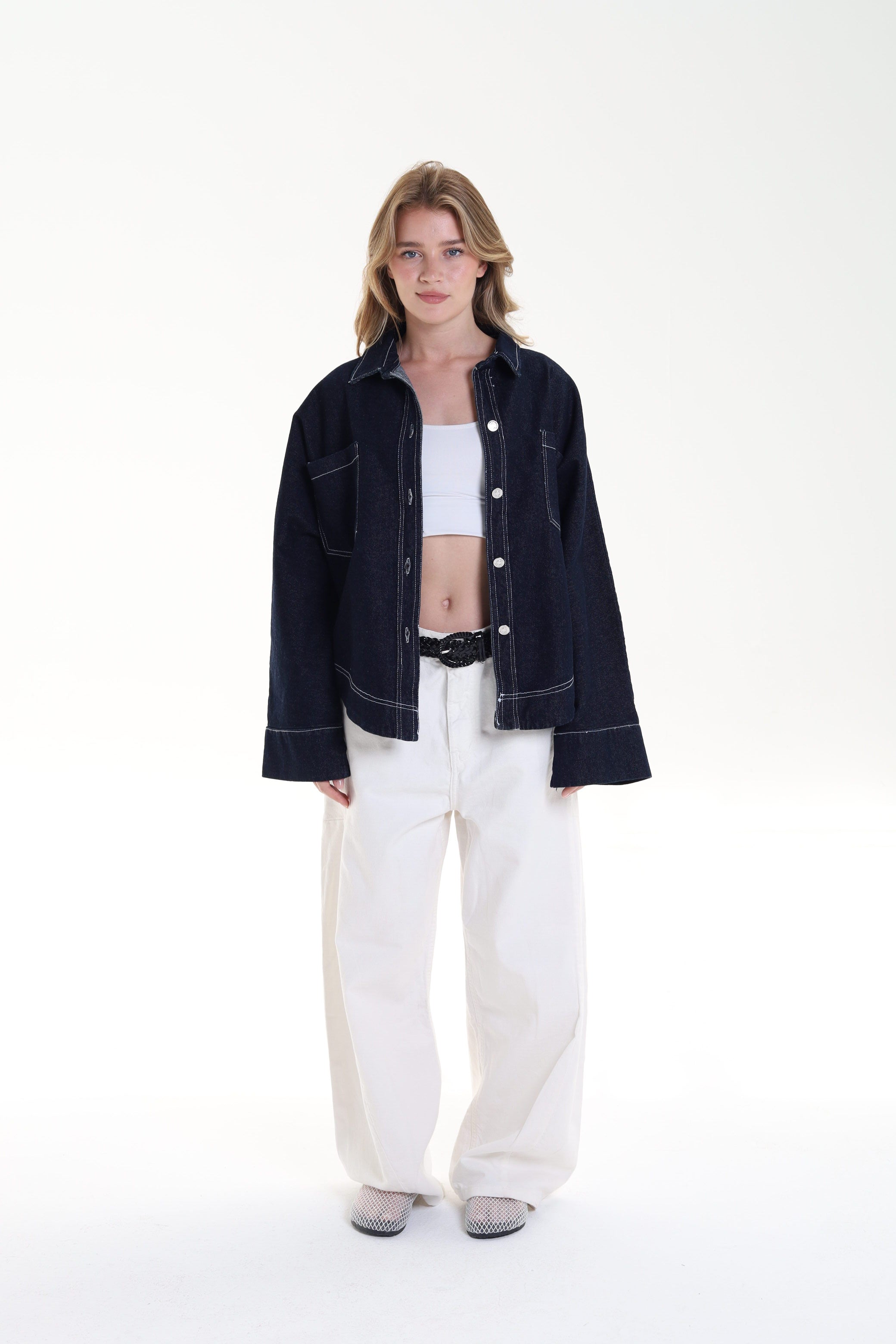 Relaxed Denim Blouse