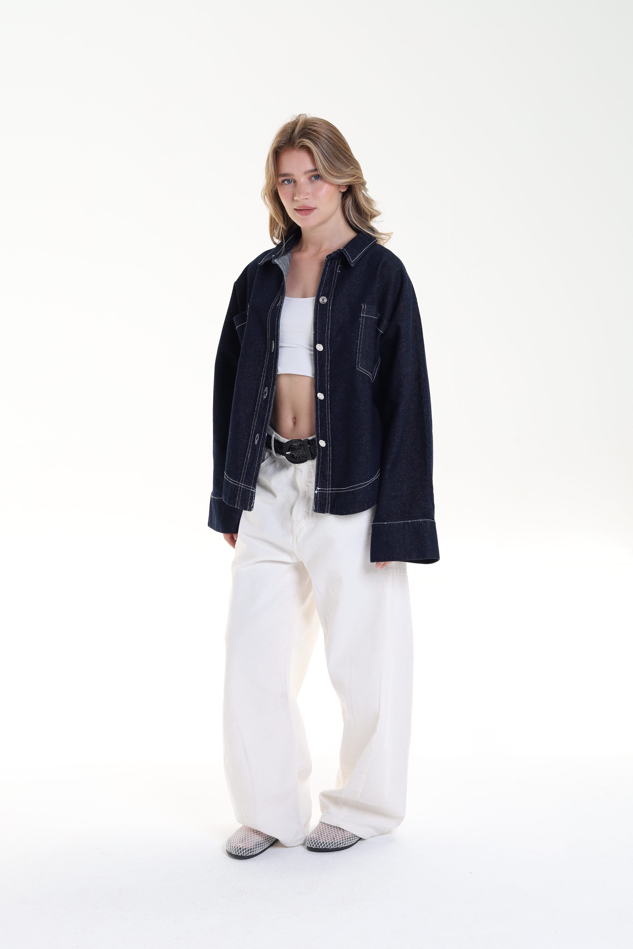 Relaxed Denim Blouse