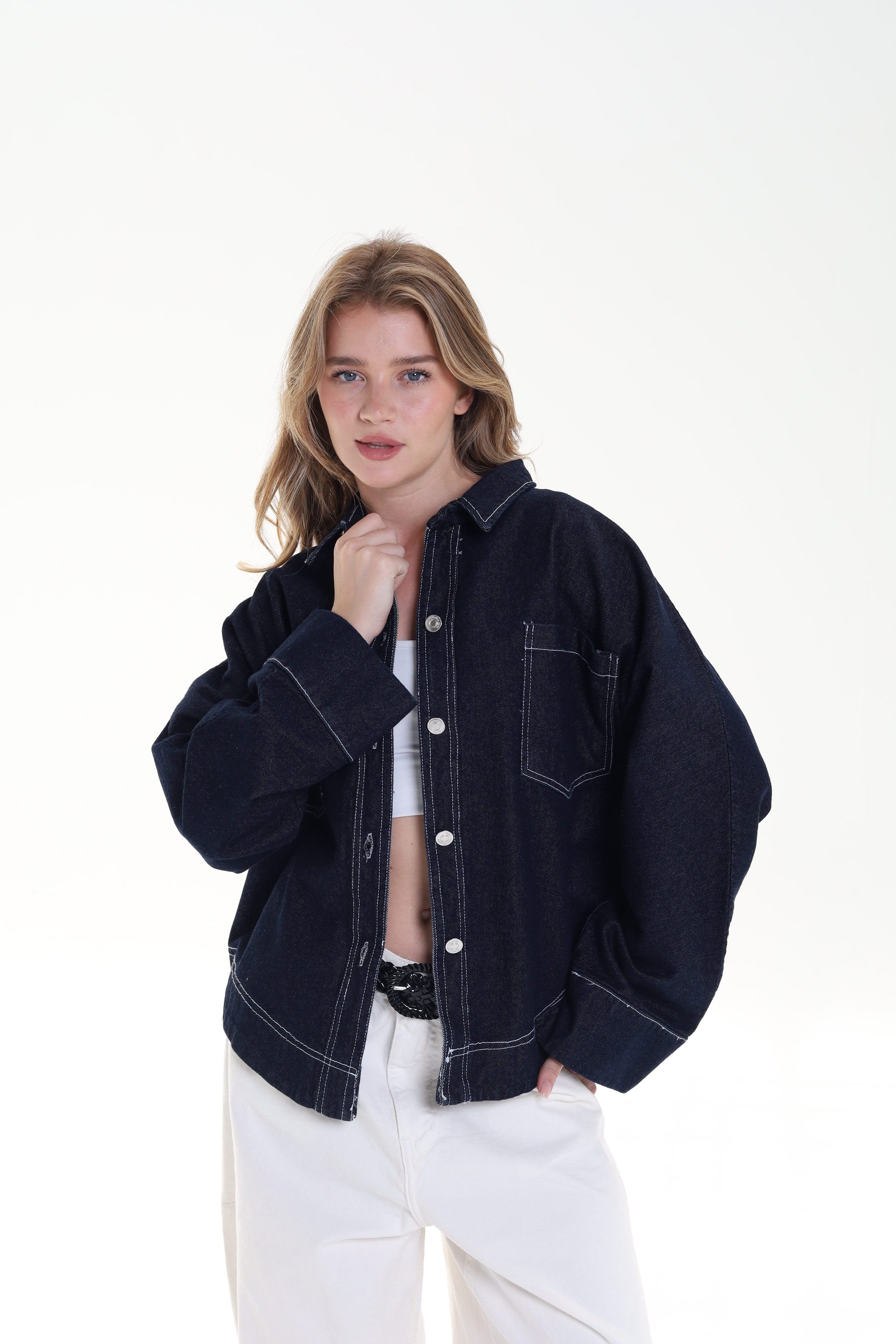 Relaxed Denim Blouse
